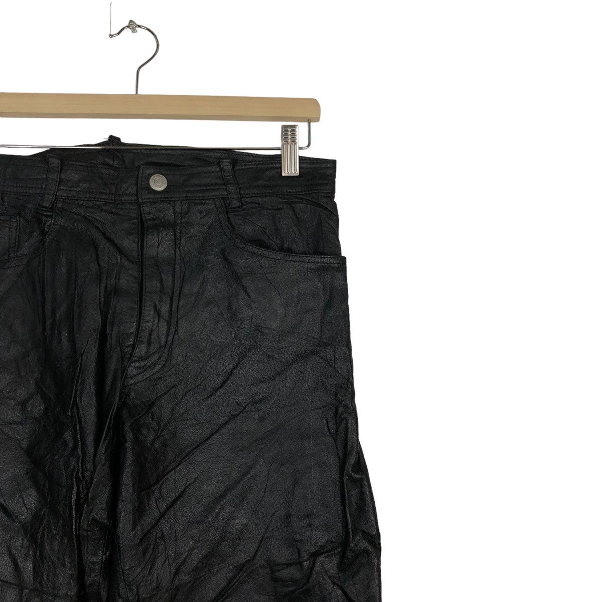 Genuine Leather 🔥90’s Genuine Leather Pants Racing Union Made Issey Miyake Size US 32 / EU 48 - 5 Thumbnail