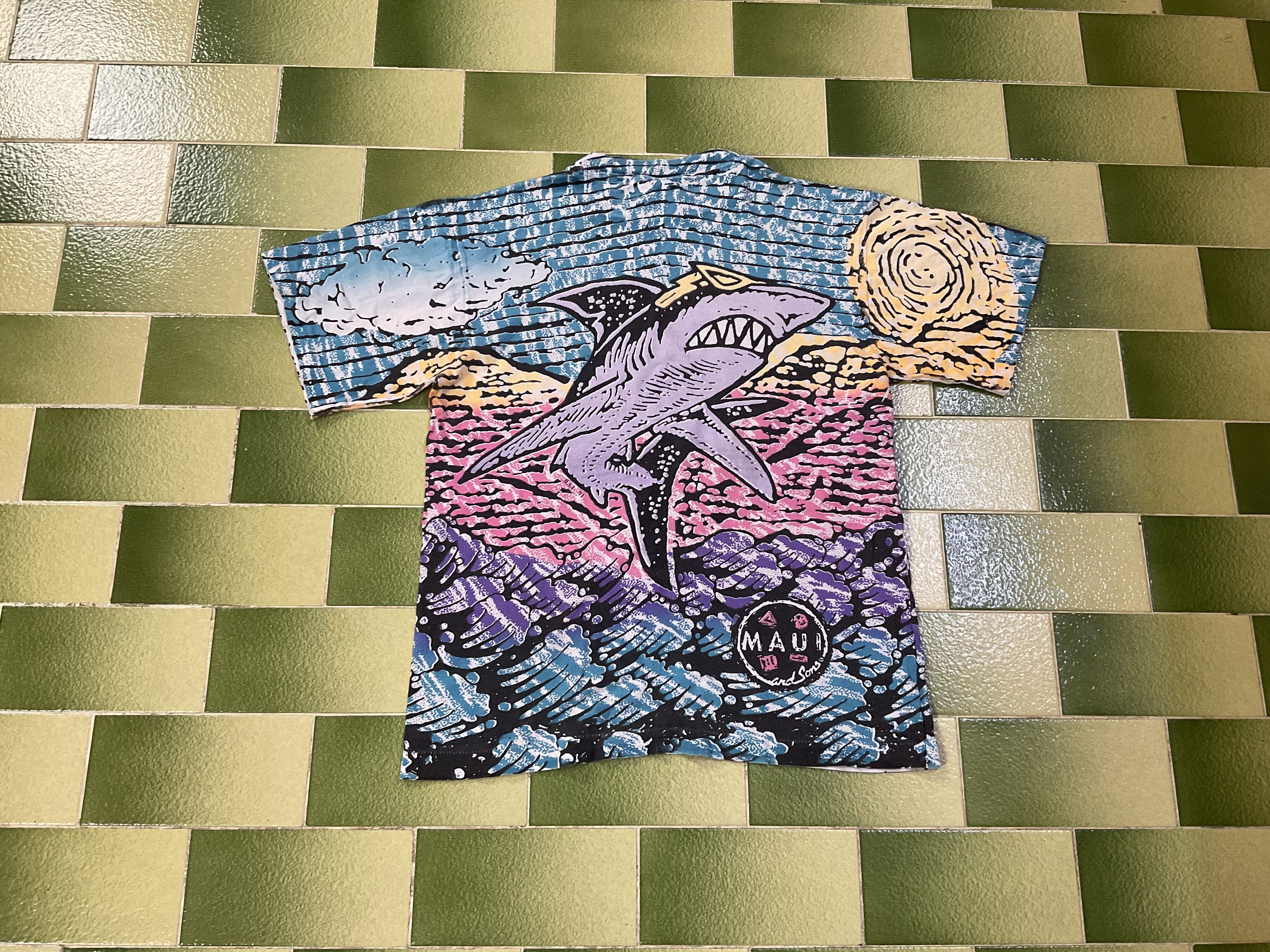 Other Vintage 90s Maui And Sons All Over Print T-Shirt 2 Sided Size US M / EU 48-50 / 2 - 2 Thumbnail