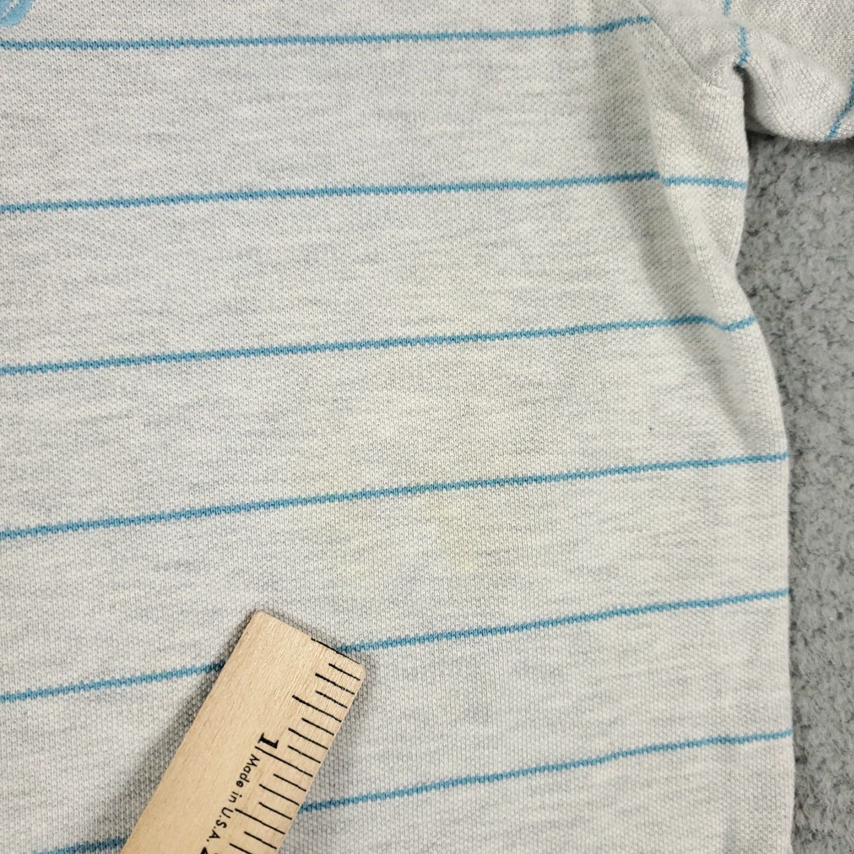 Nautica VINTAGE Nautica Polo Shirt Mens Medium Gray Blue Striped Short Sleeve Adult M Gray Nautica Logo Polo Men’s Sports Casual Shirt Size US M / EU 48-50 / 2 - 5 Thumbnail