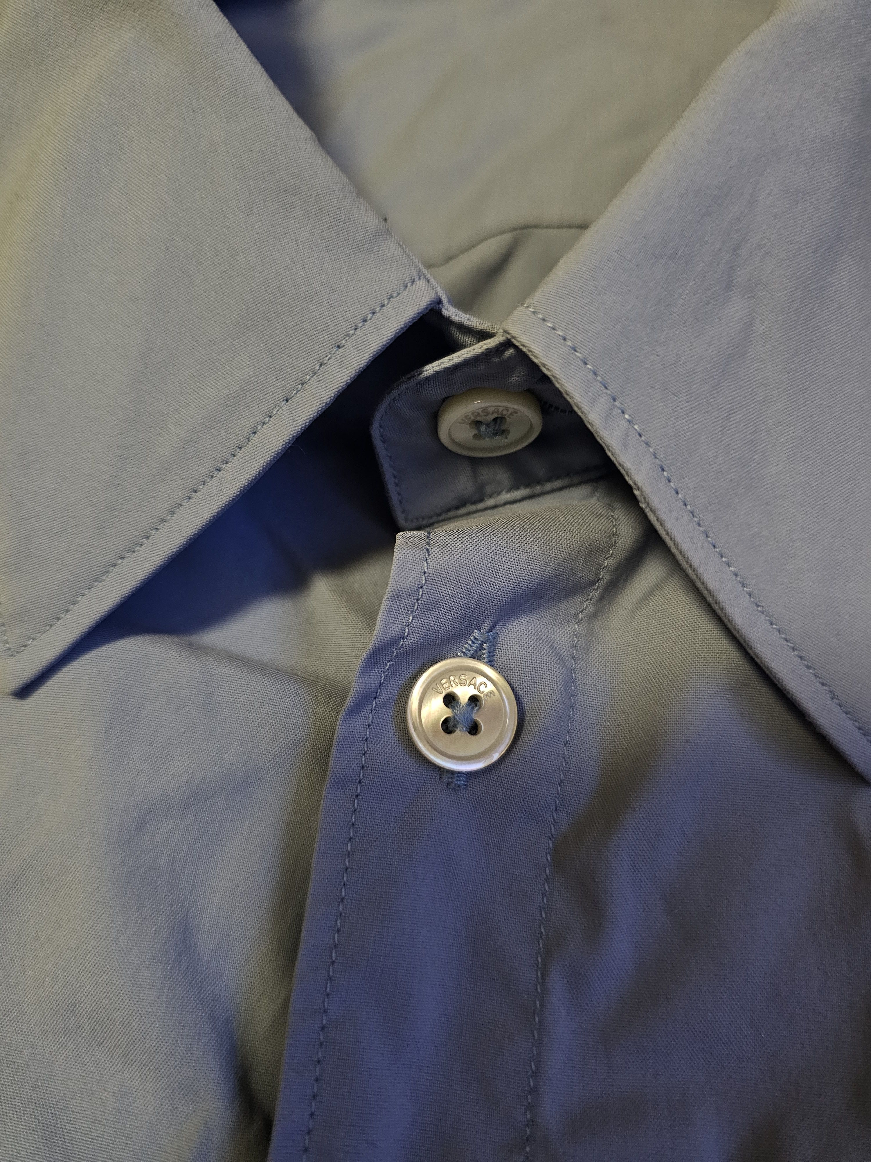 Versace Versace men's light blue shirt size 41 Size US L / EU 52-54 / 3 - 3 Thumbnail