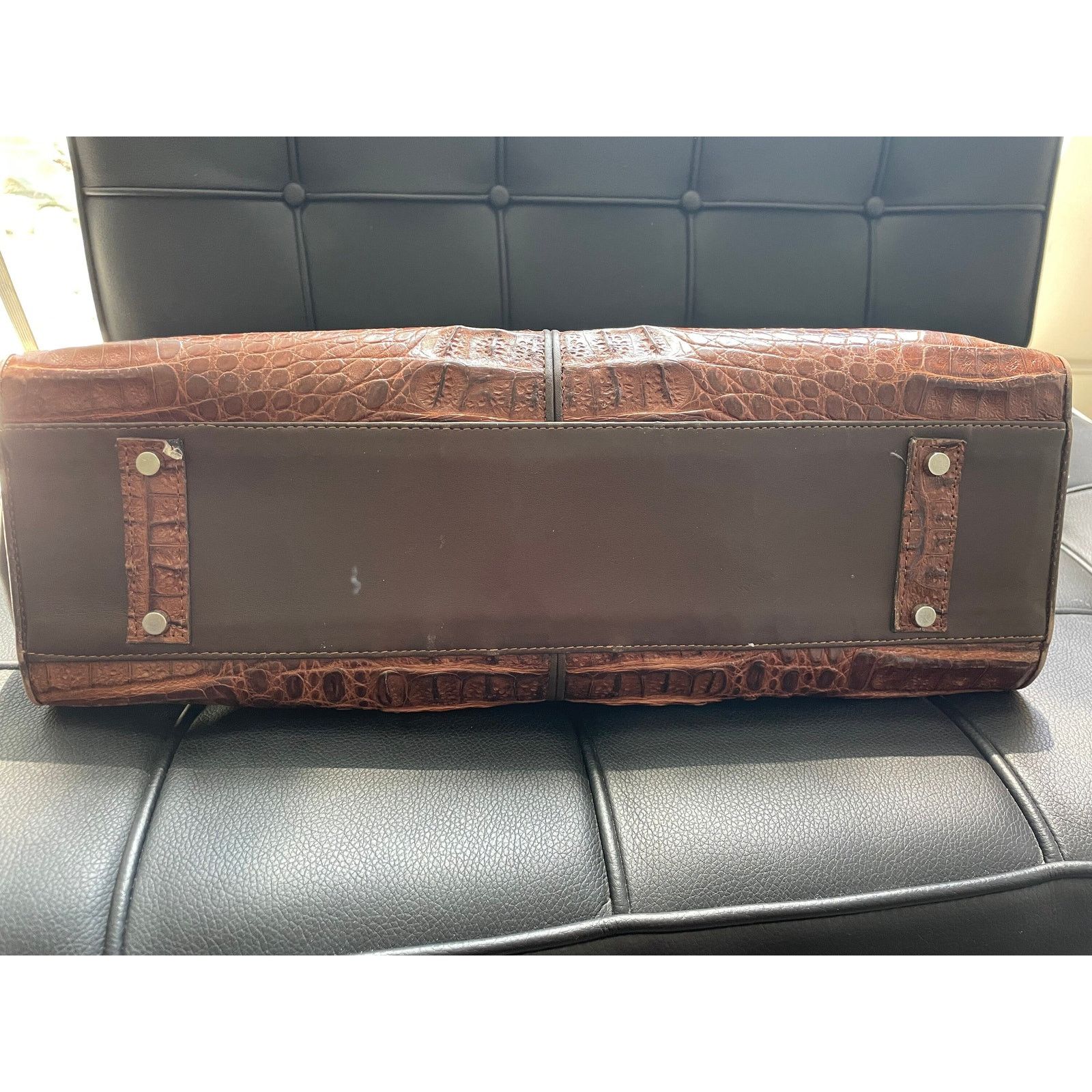 Other Vintage crocodile, leather tote bag Size ONE SIZE - 3 Thumbnail