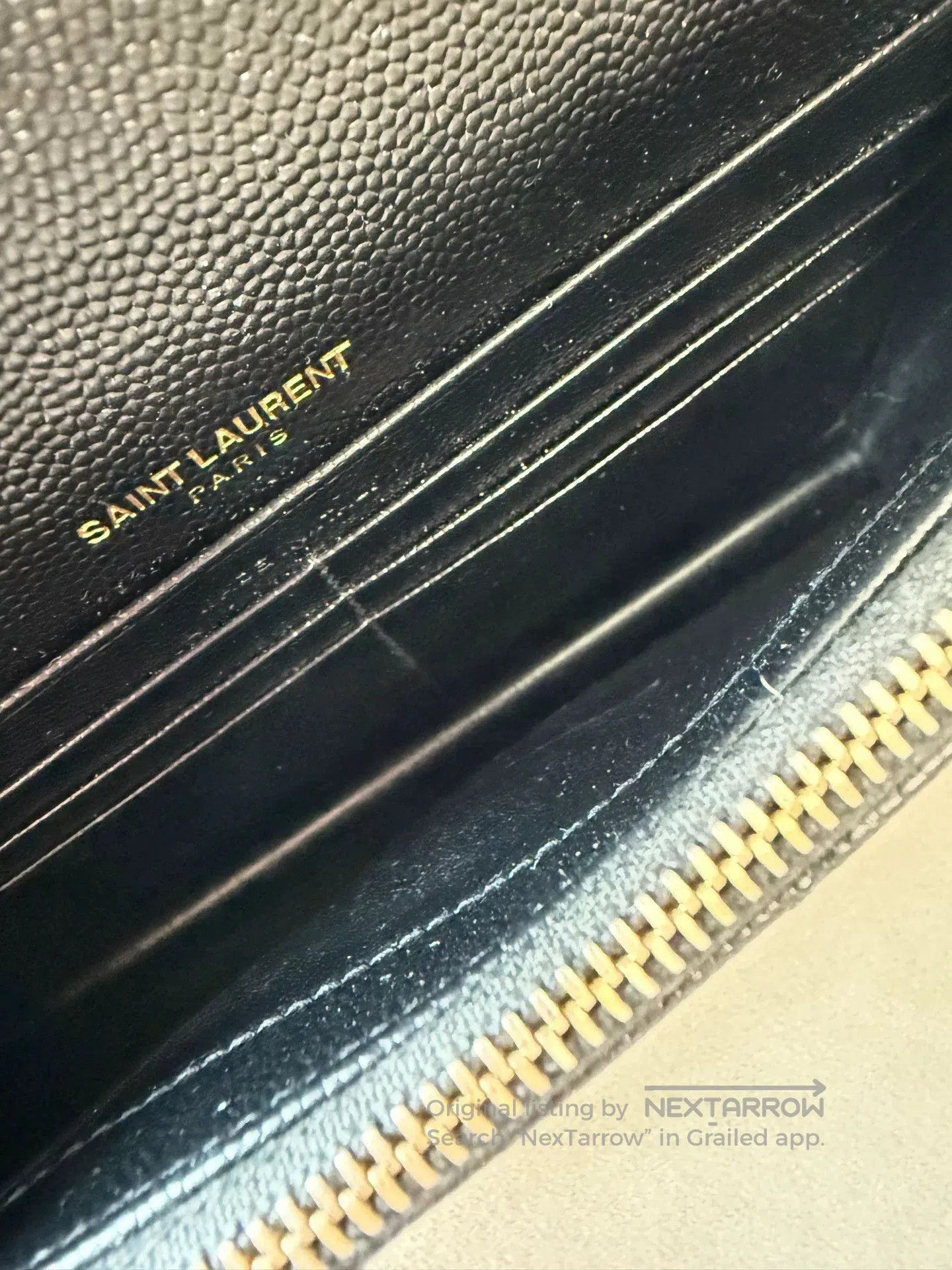 Yves Saint Laurent YSL Black Caviar Leather WOC Envelope Bag. Size ONE SIZE - 7 Thumbnail