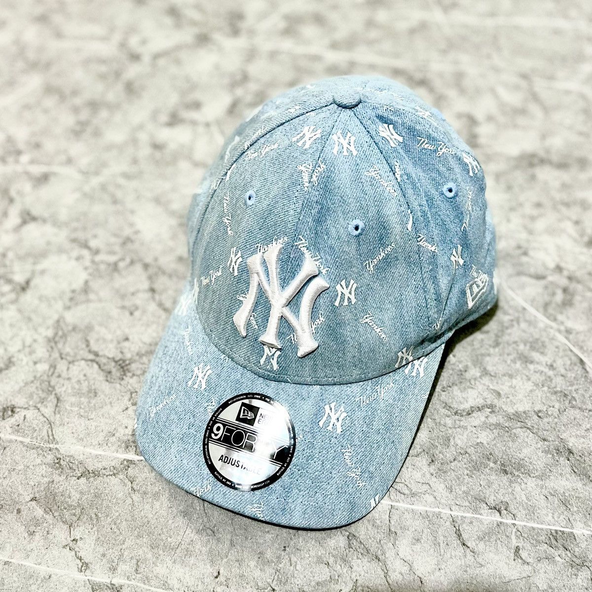 New Era × New York Yankees × Vintage NEW ERA 940 MONOGRAM DENIM Size ONE SIZE - 1 Thumbnail