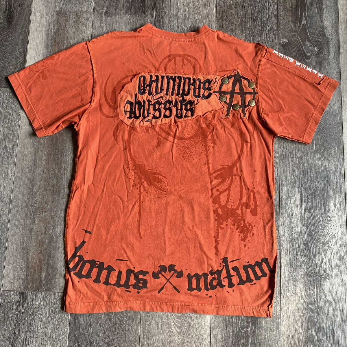 Affliction Vintage 2000s Blac Label State of Anarchy Cross Logo T Shirt Size US L / EU 52-54 / 3 - 2 Thumbnail