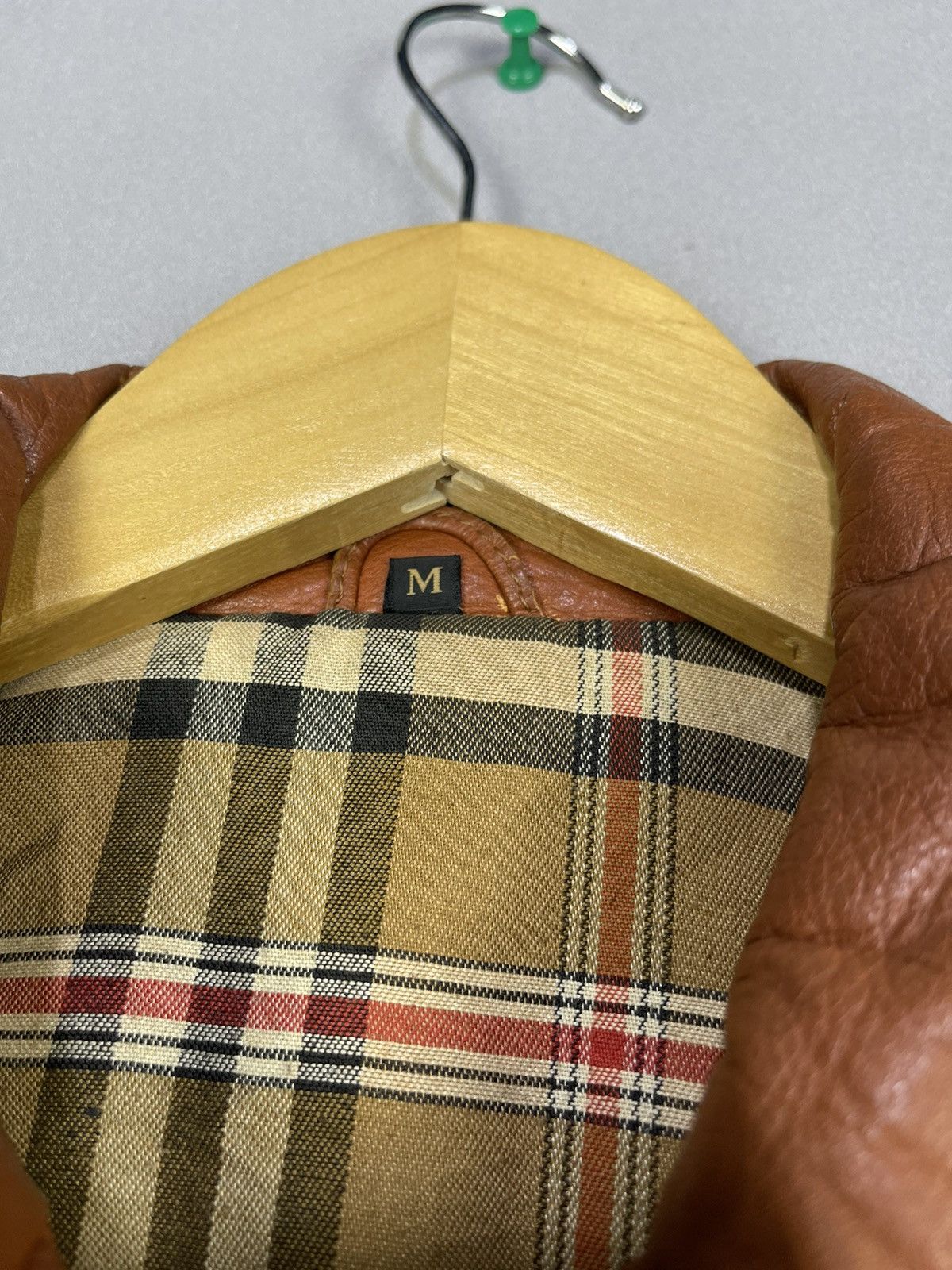 Japanese Brand VINTAGE LEATHER JACKET NOVA CHECK LINED Size US S / EU 44-46 / 1 - 12 Thumbnail