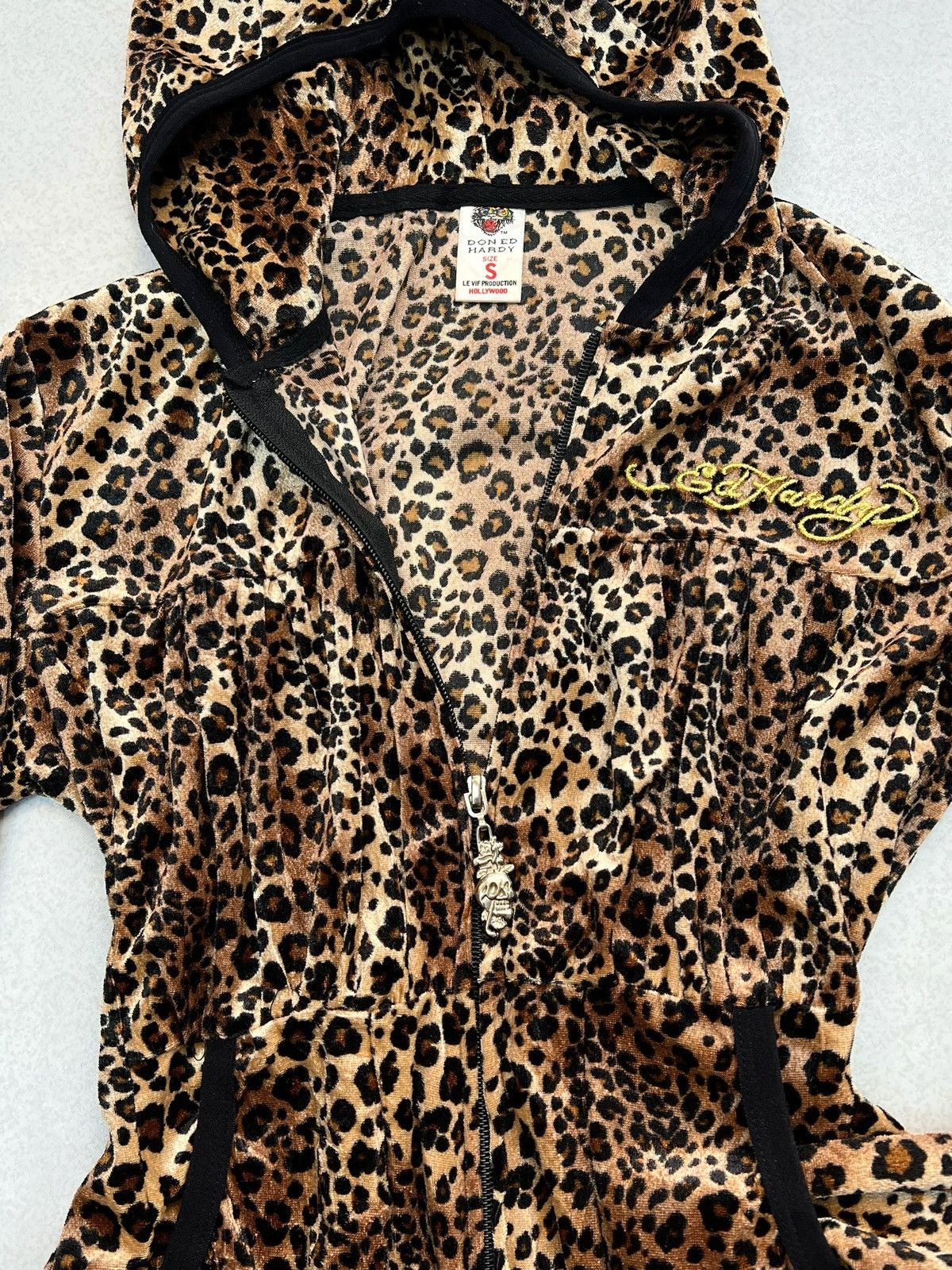 Ed Hardy Ed Hardy Leopard Printed Velvet Track Suit Size S / US 4 / IT 40 - 7 Thumbnail