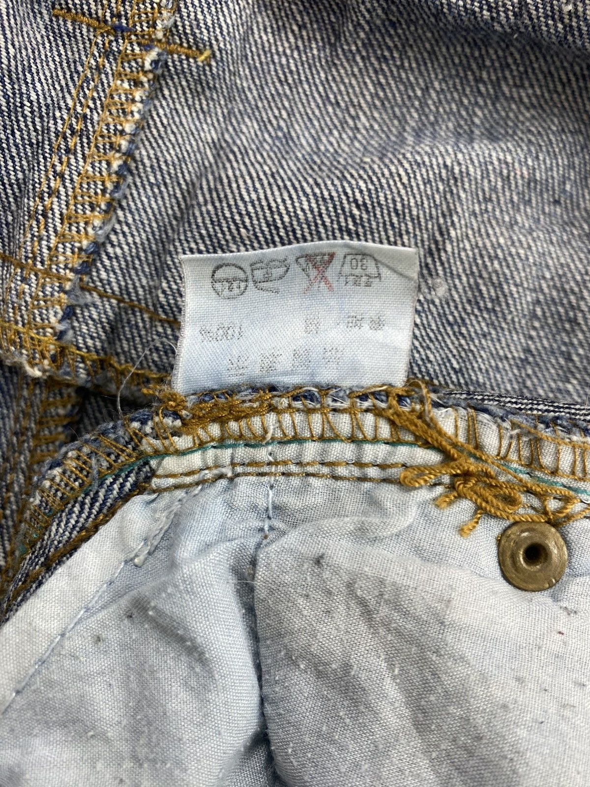 If Six Was Nine 2000s Breathmint Double Waist Multi Zipper Faded Lgb Jeans Size US 30 / EU 46 - 8 Thumbnail