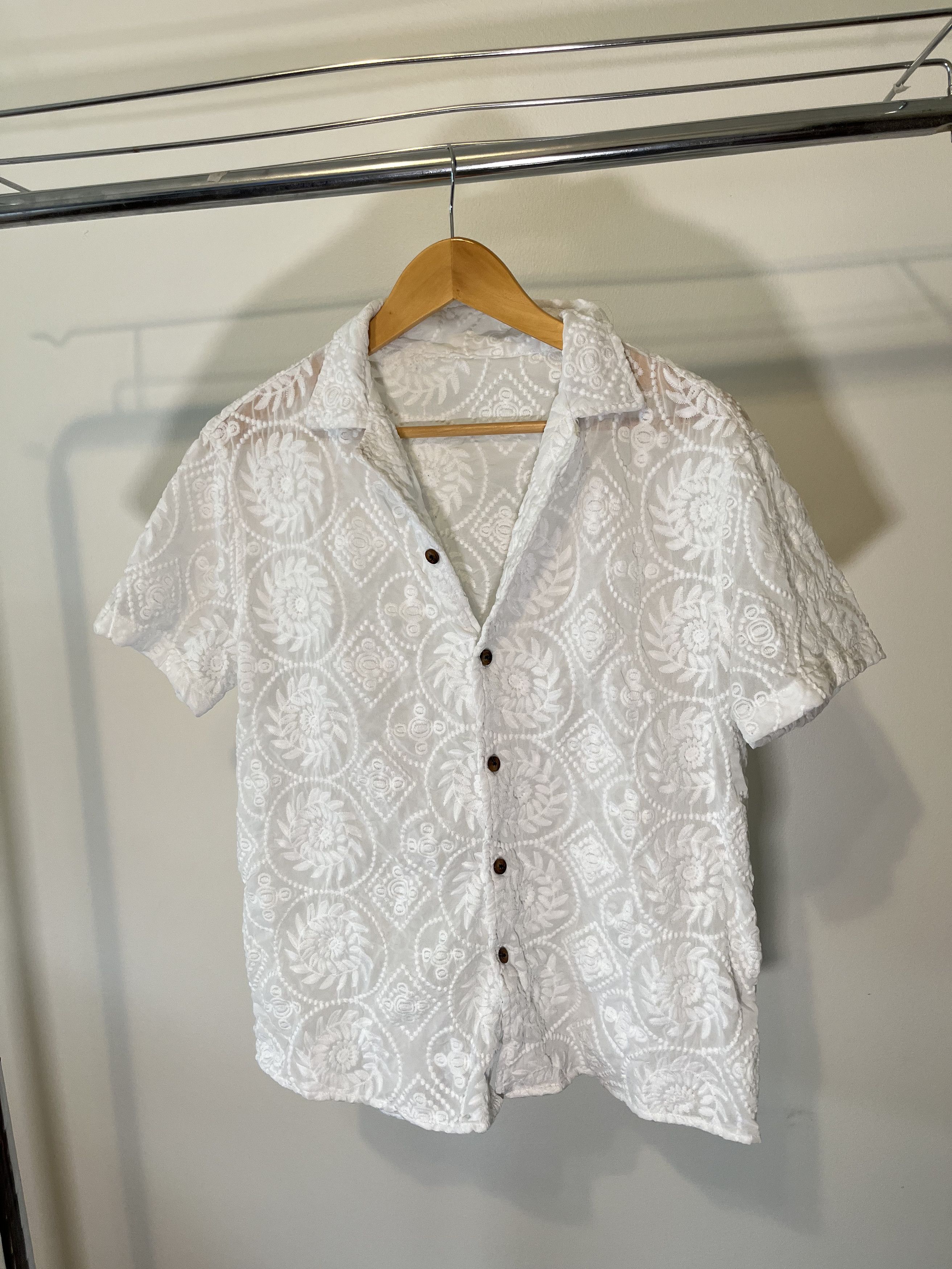 Vintage Linen printed button down Size US S / EU 44-46 / 1 - 1 Thumbnail