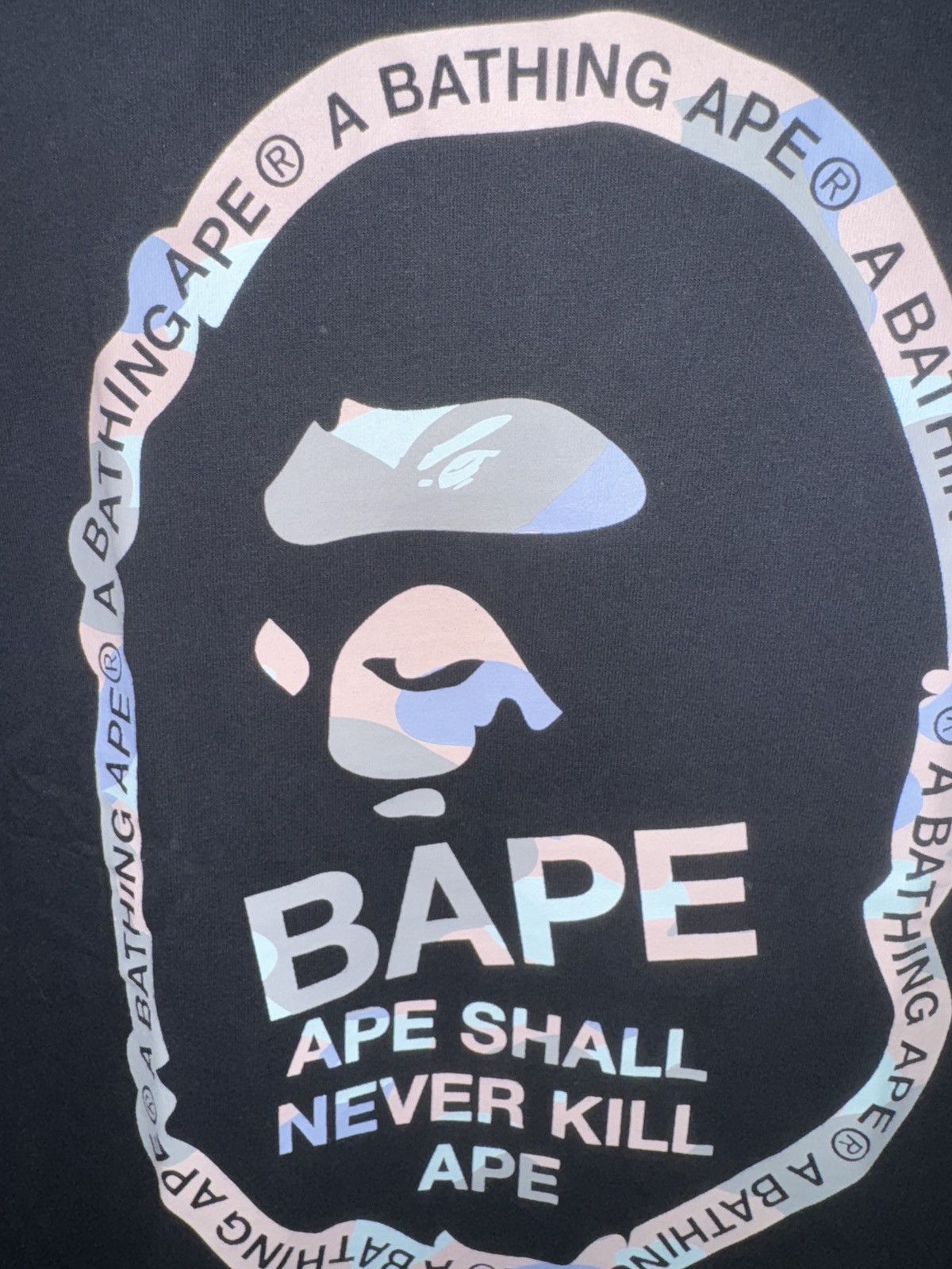 Bape Bape black tee with pastel colored A Bathing Ape logo Size XXS / US 00 / IT 34 - 3 Thumbnail