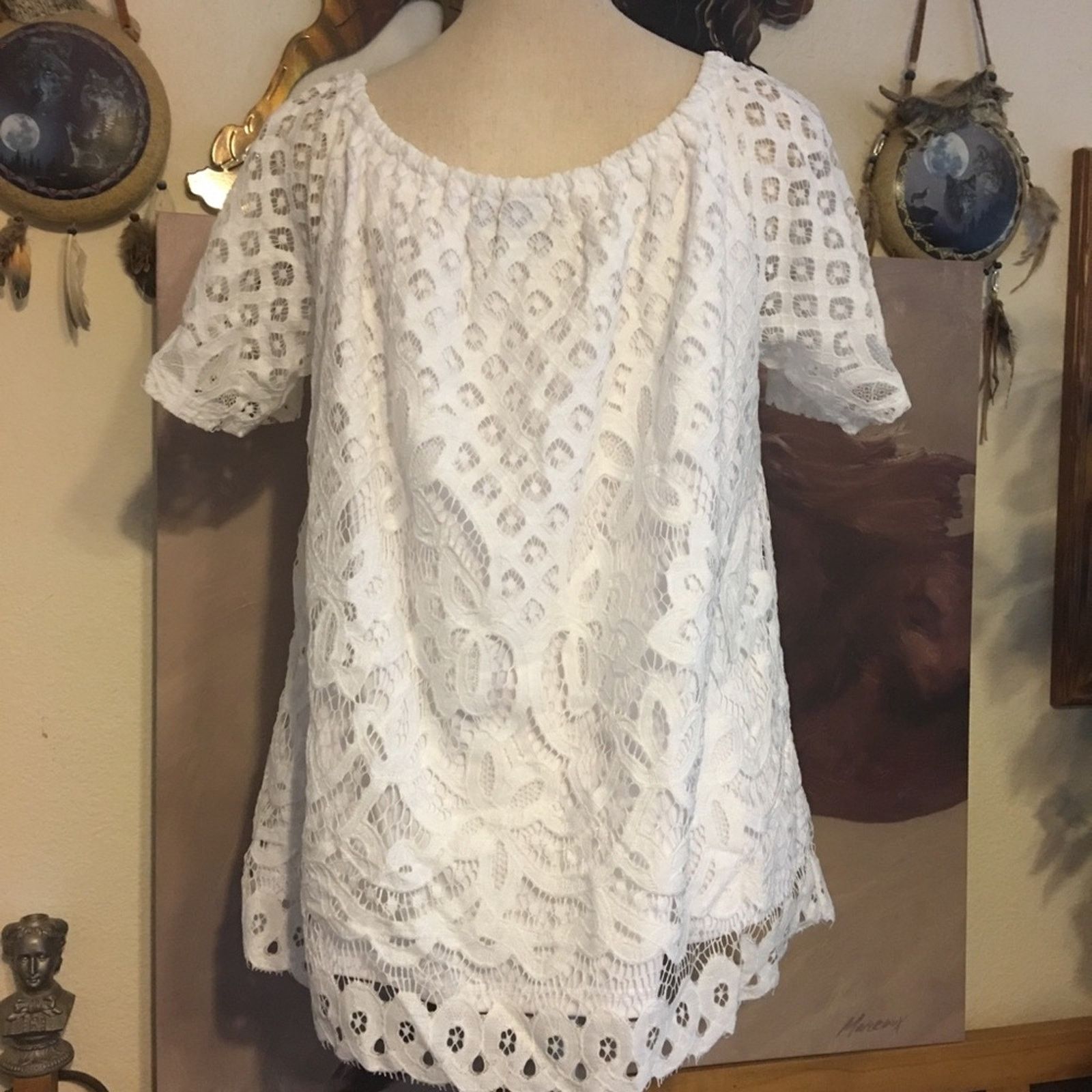 Other Rafaella short sleeve lined lace top M Size M / US 6-8 / IT 42-44 - 6 Thumbnail