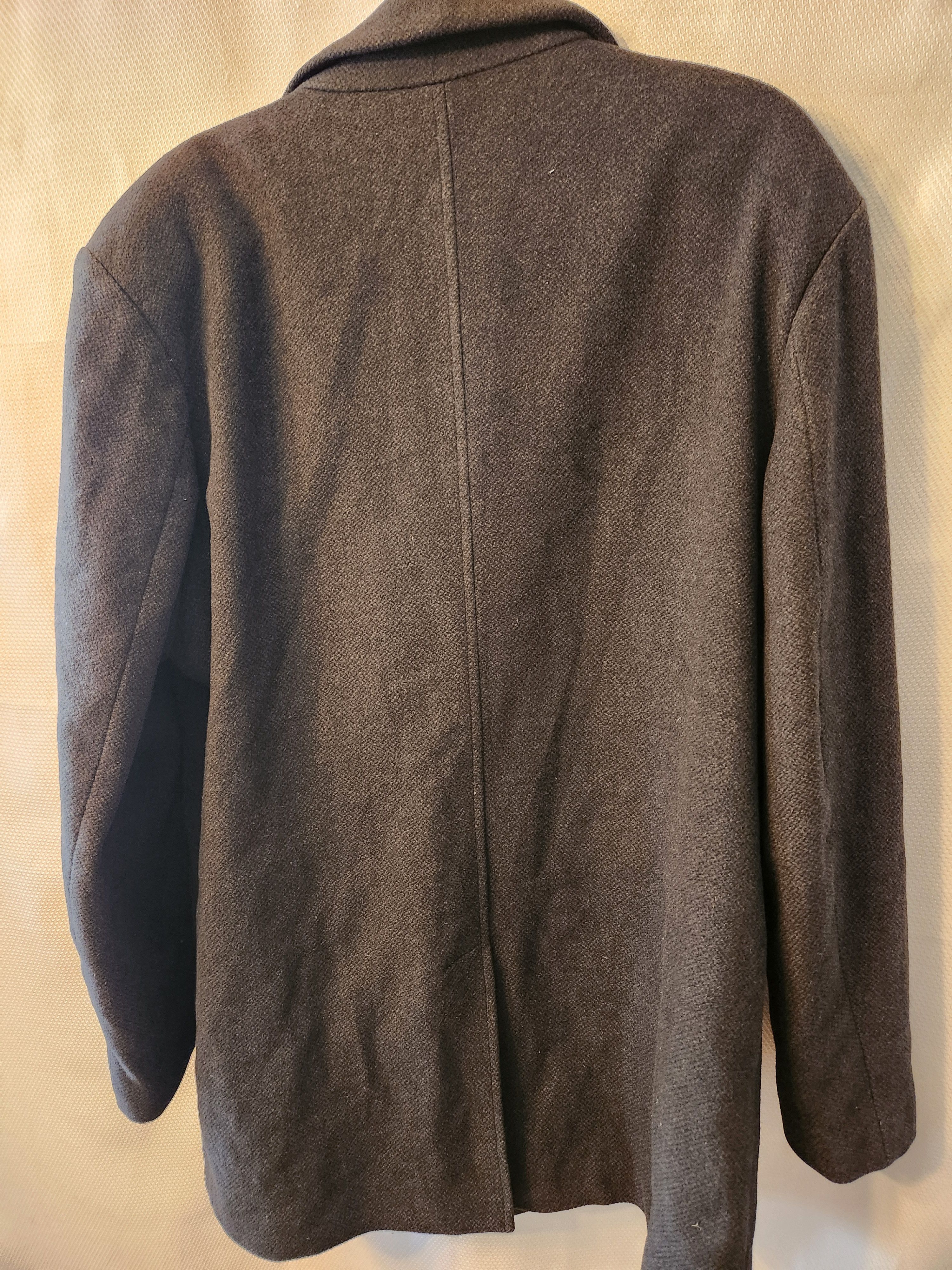 Other Italian Made Wool Blend Gray Double Breasted Peacoat Size US L / EU 52-54 / 3 - 2 Thumbnail