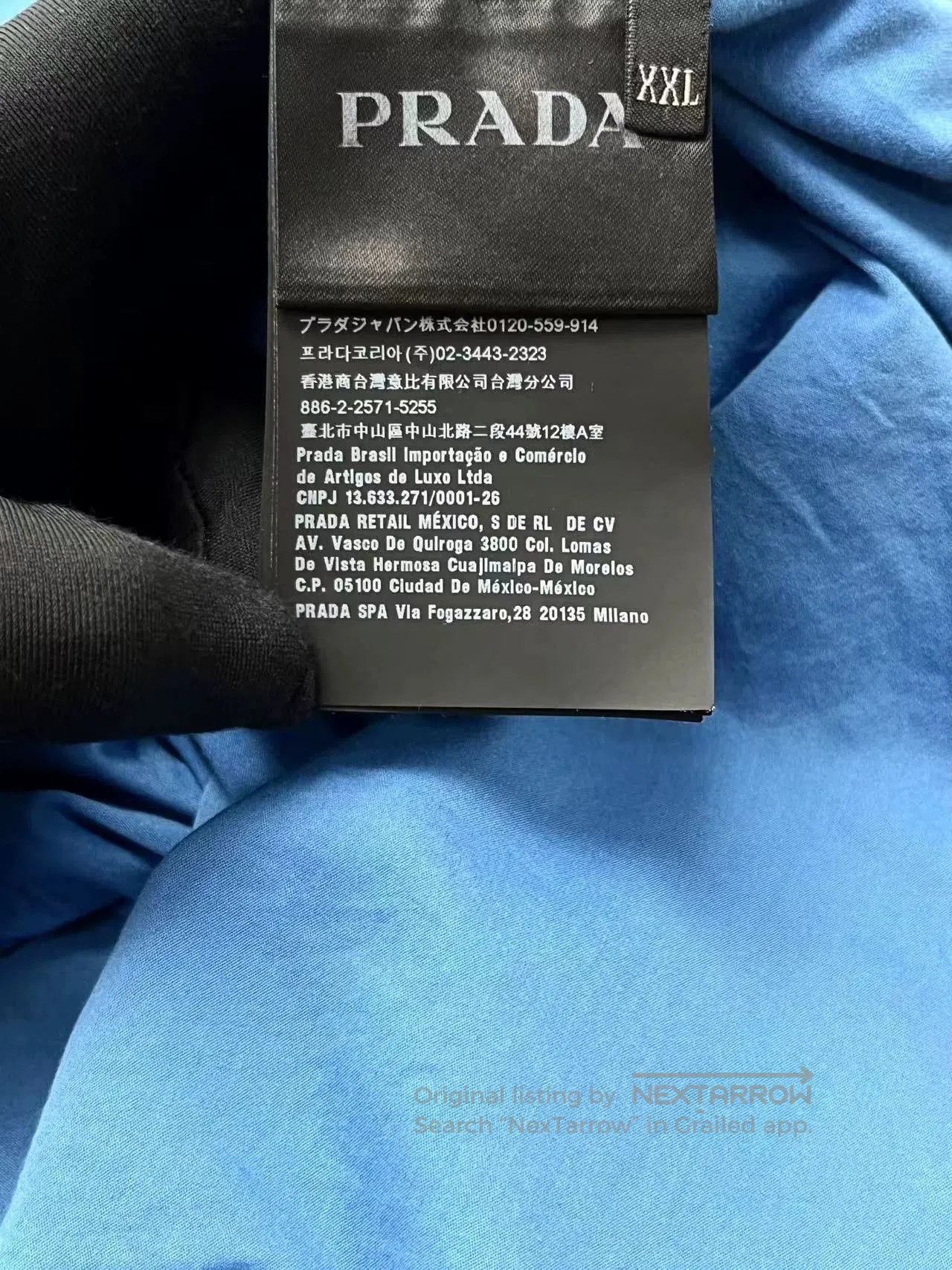 Prada prada blue logo short sleeve t. Size US XXL / EU 58 / 5 - 5 Thumbnail