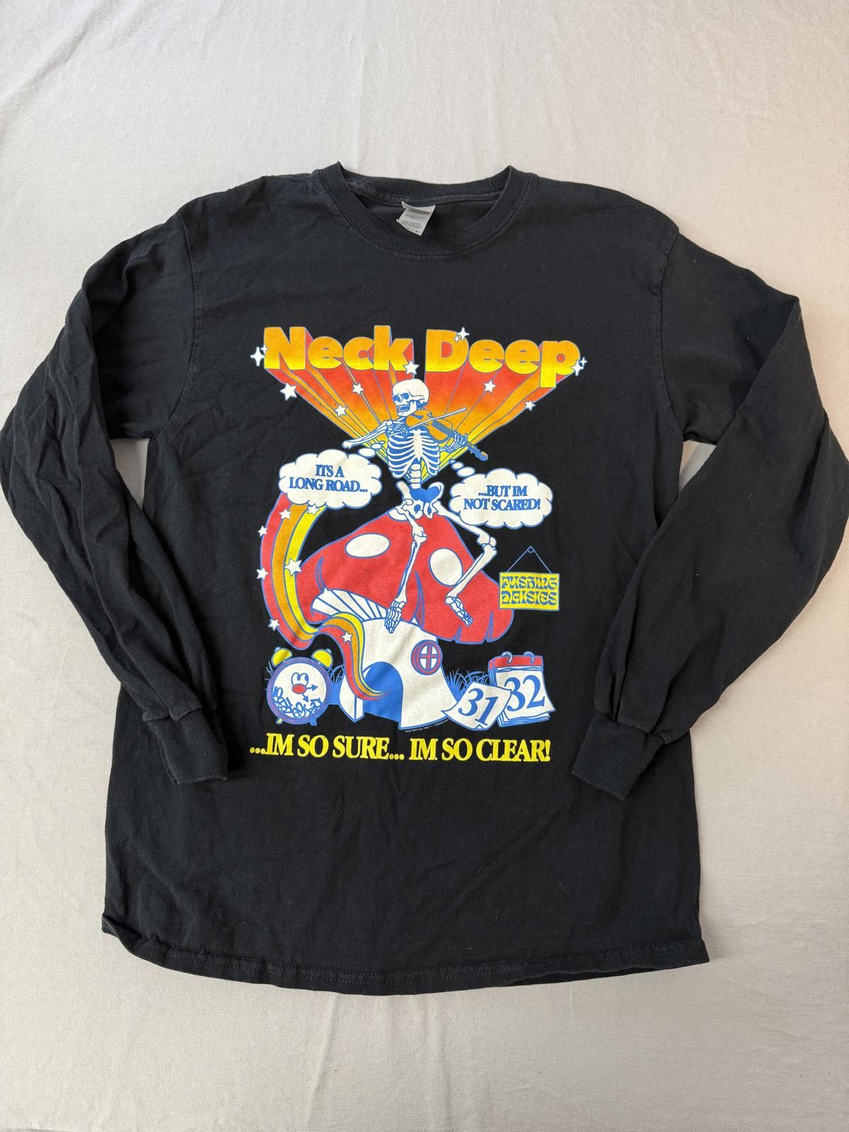 Gildan Neck Deep Pushing Daisies LS T-shirt - All Distortions Tee M Size US M / EU 48-50 / 2 - 1 Thumbnail