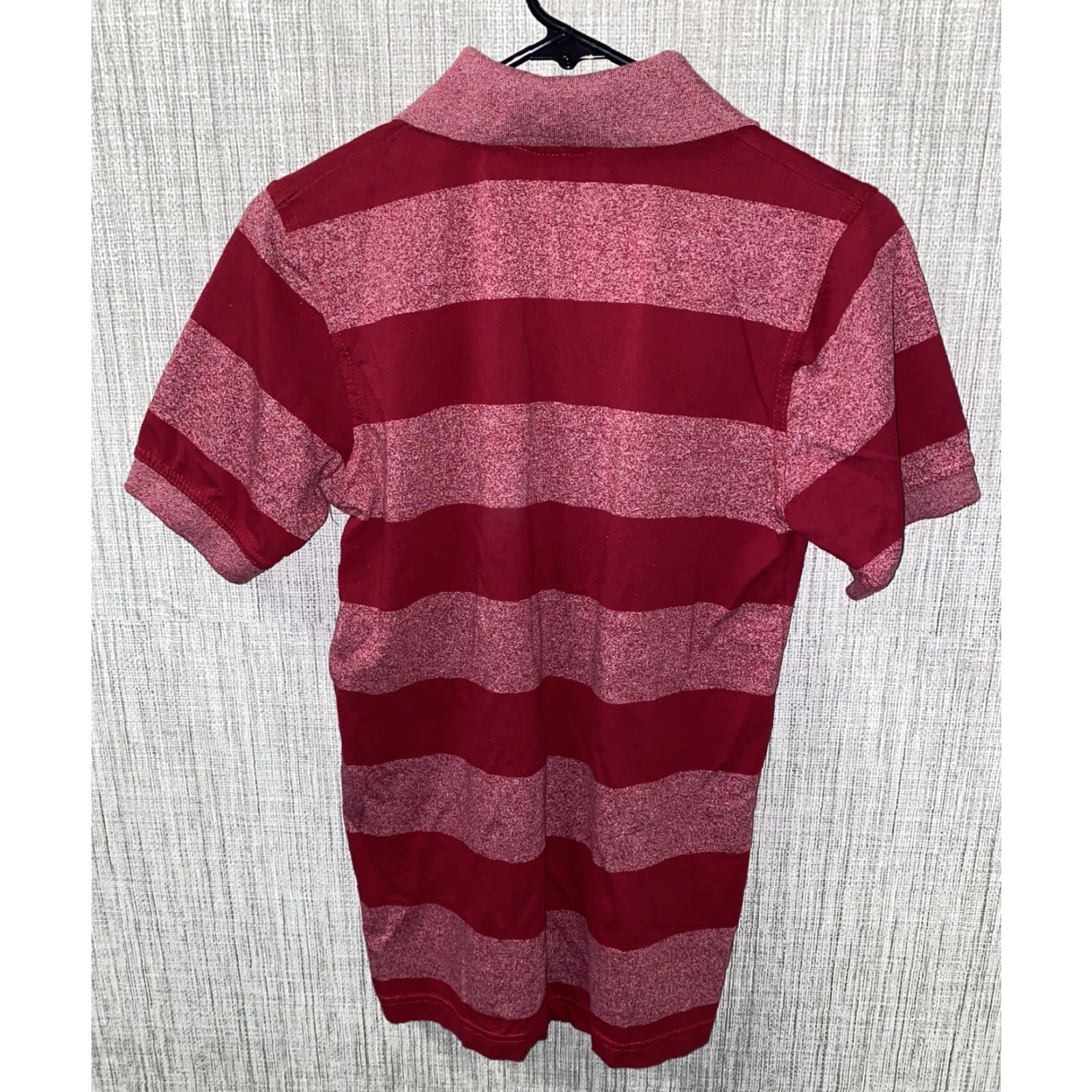 Vintage Fiber Collection Men's Red Striped Golf Polo Shirt Short Sleeve Size L, 18-inch Armpit, Cotton, Button-up Size US L / EU 52-54 / 3 - 4 Thumbnail