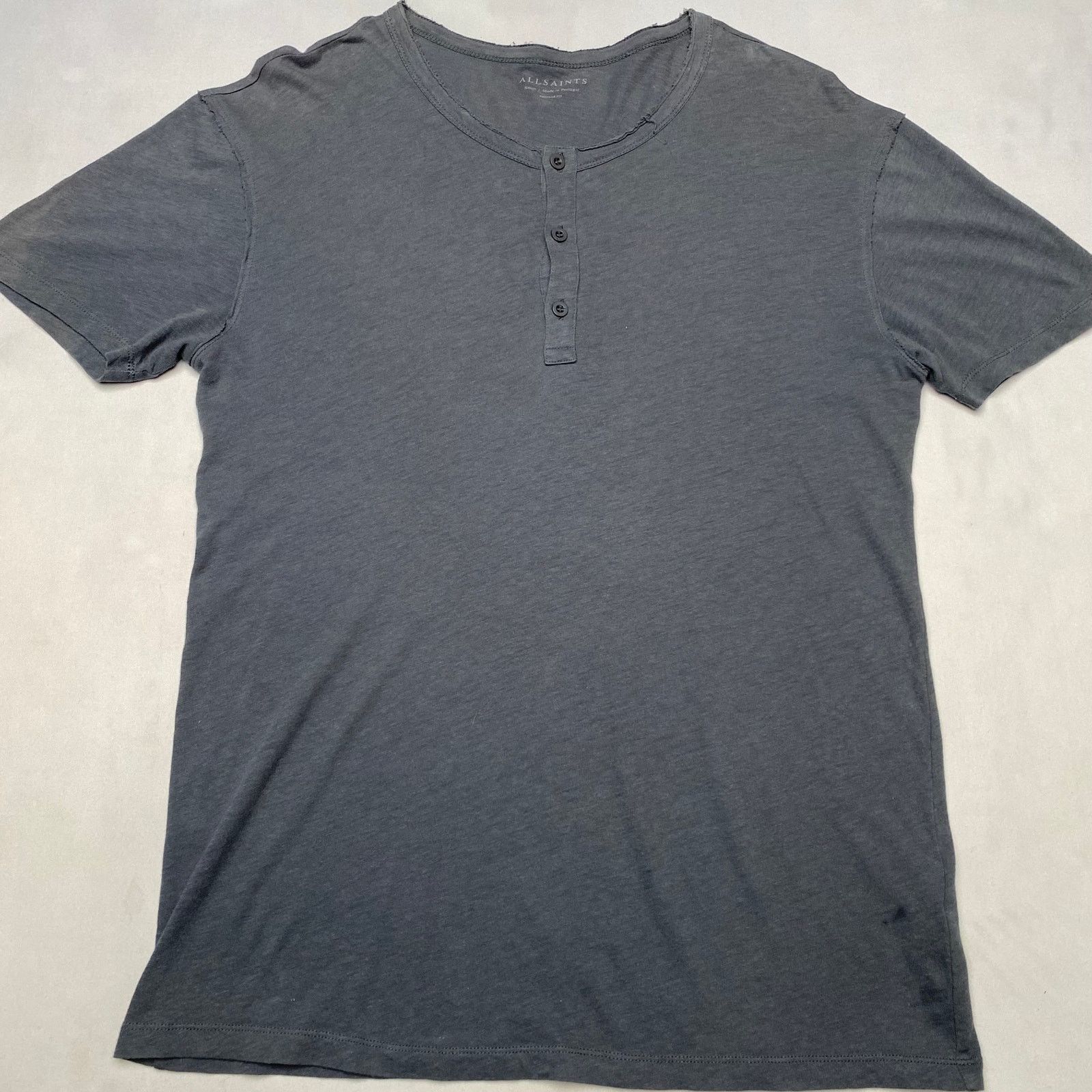 Allsaints Allsaints Figure Short Sleeve Henley Shirt Men's Small Indie Size US S / EU 44-46 / 1 - 2 Thumbnail