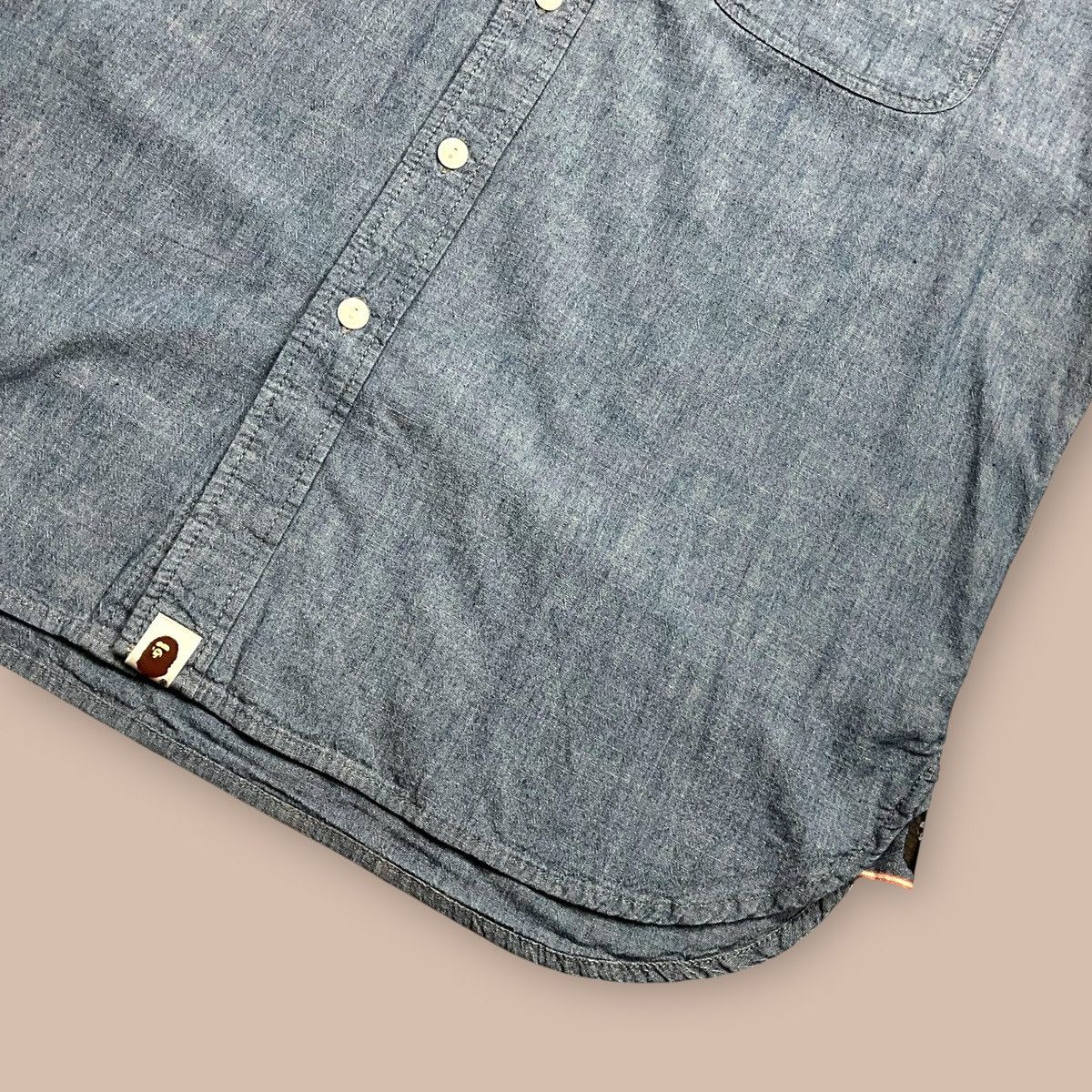 Bape Bape Chambray 2 Pockets L/S Button up Shirt Size US XL / EU 56 / 4 - 7 Thumbnail