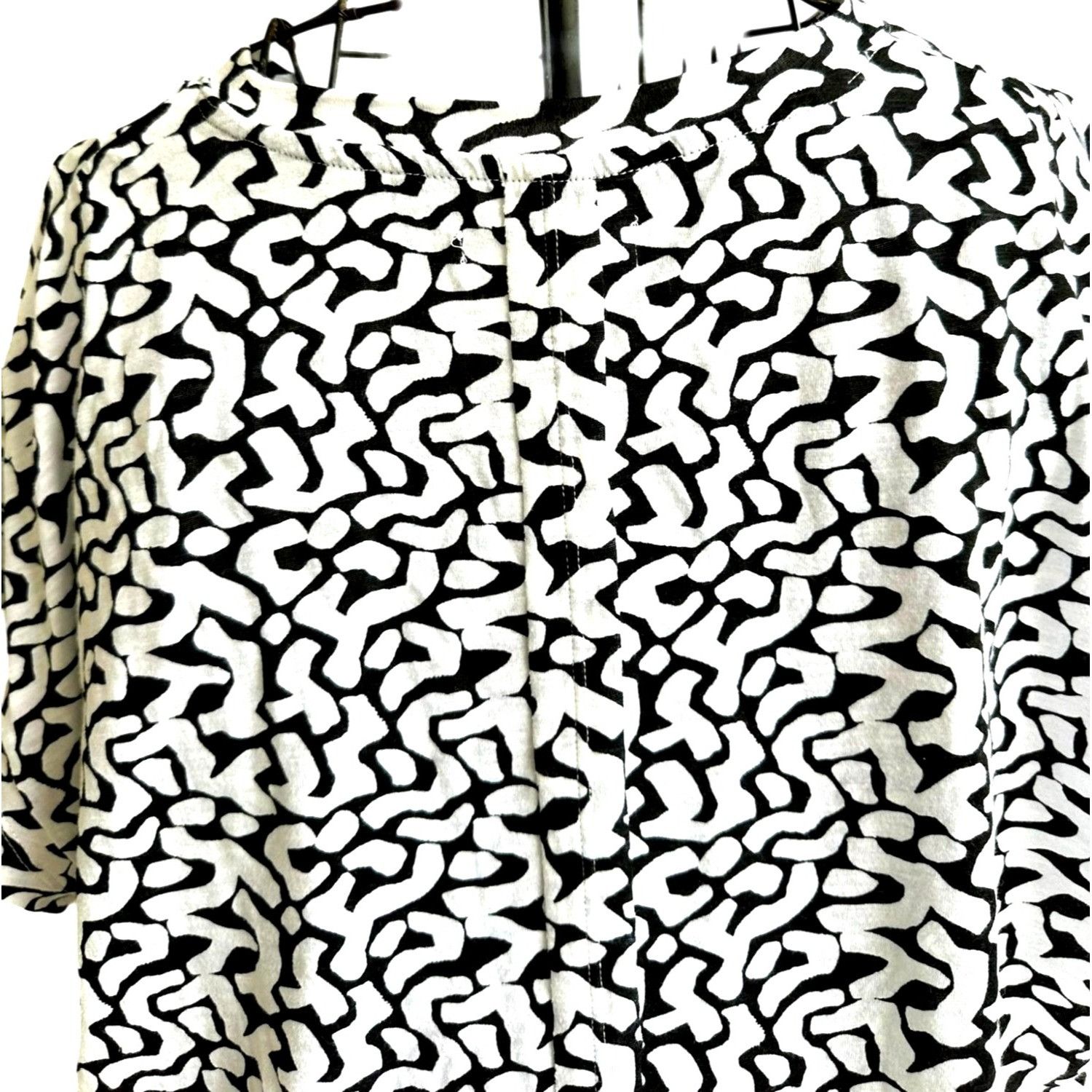 Other NWT Kinesis Pullover Top XL Black White Stripe Abstract Dolm Size XL / US 12-14 / IT 48-50 - 10 Thumbnail