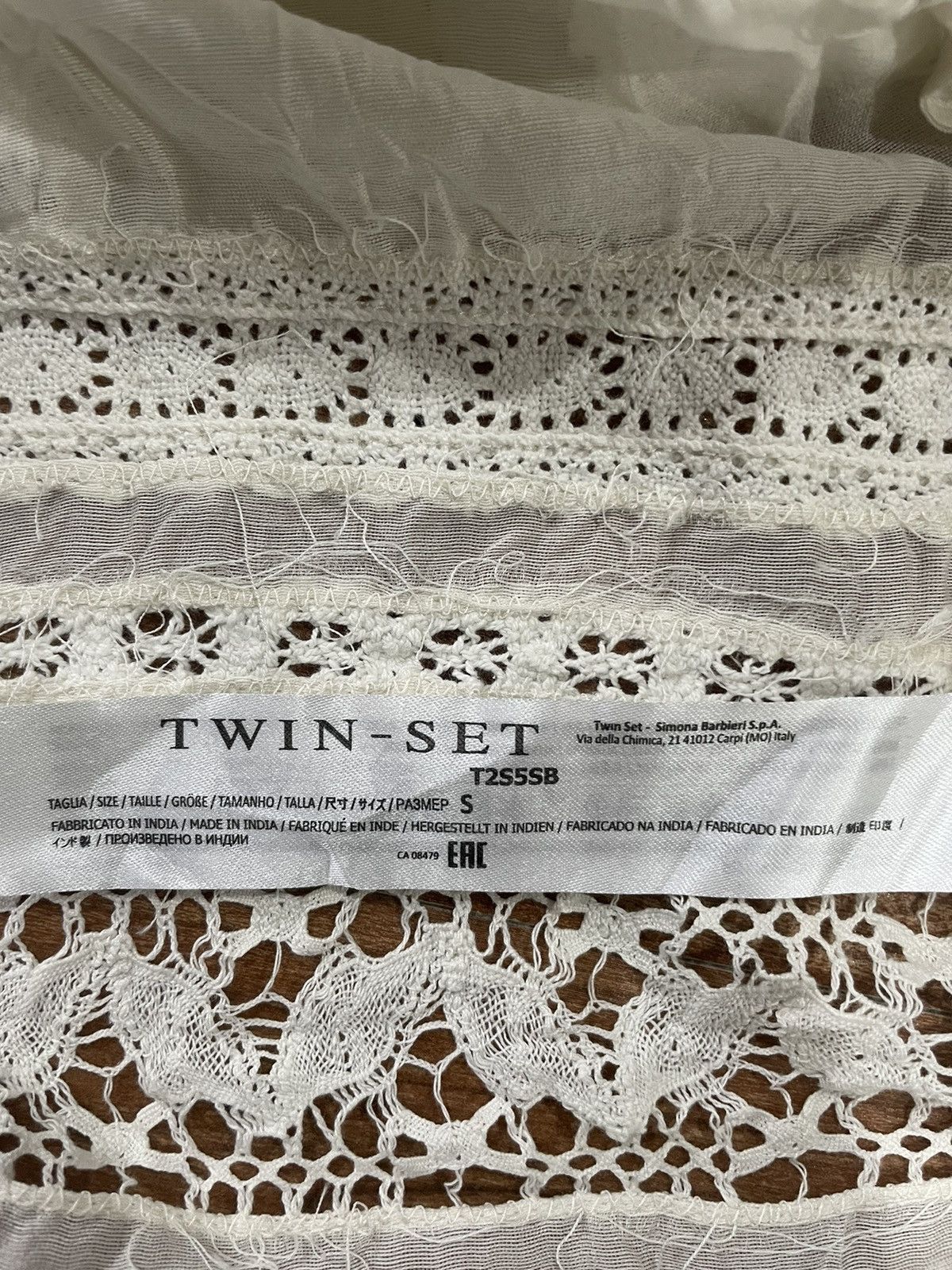 TWINSET Twin-Set Simona Barbieri Mesh Dress with Ruffle Size S / US 4 / IT 40 - 4 Thumbnail