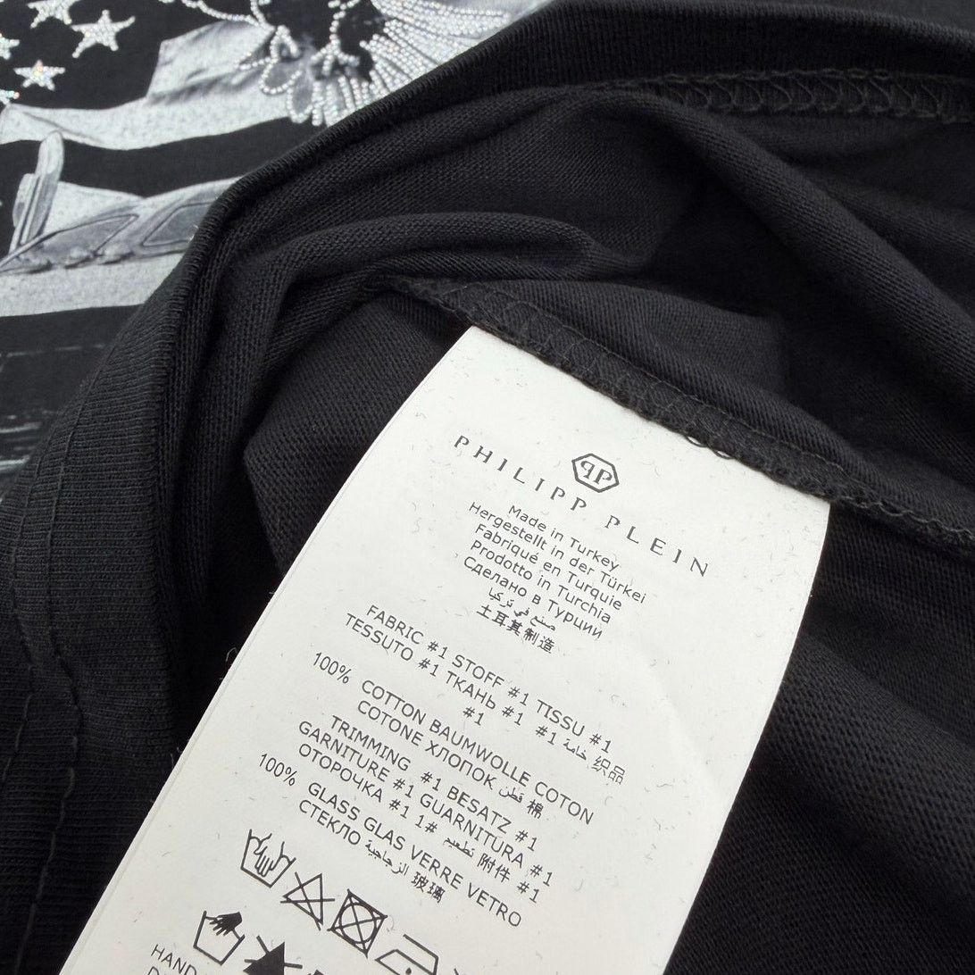 Philipp Plein Philipp Plein Black Plein Truck Stones Round Neck T-Shirt XL Size US XL / EU 56 / 4 - 9 Thumbnail