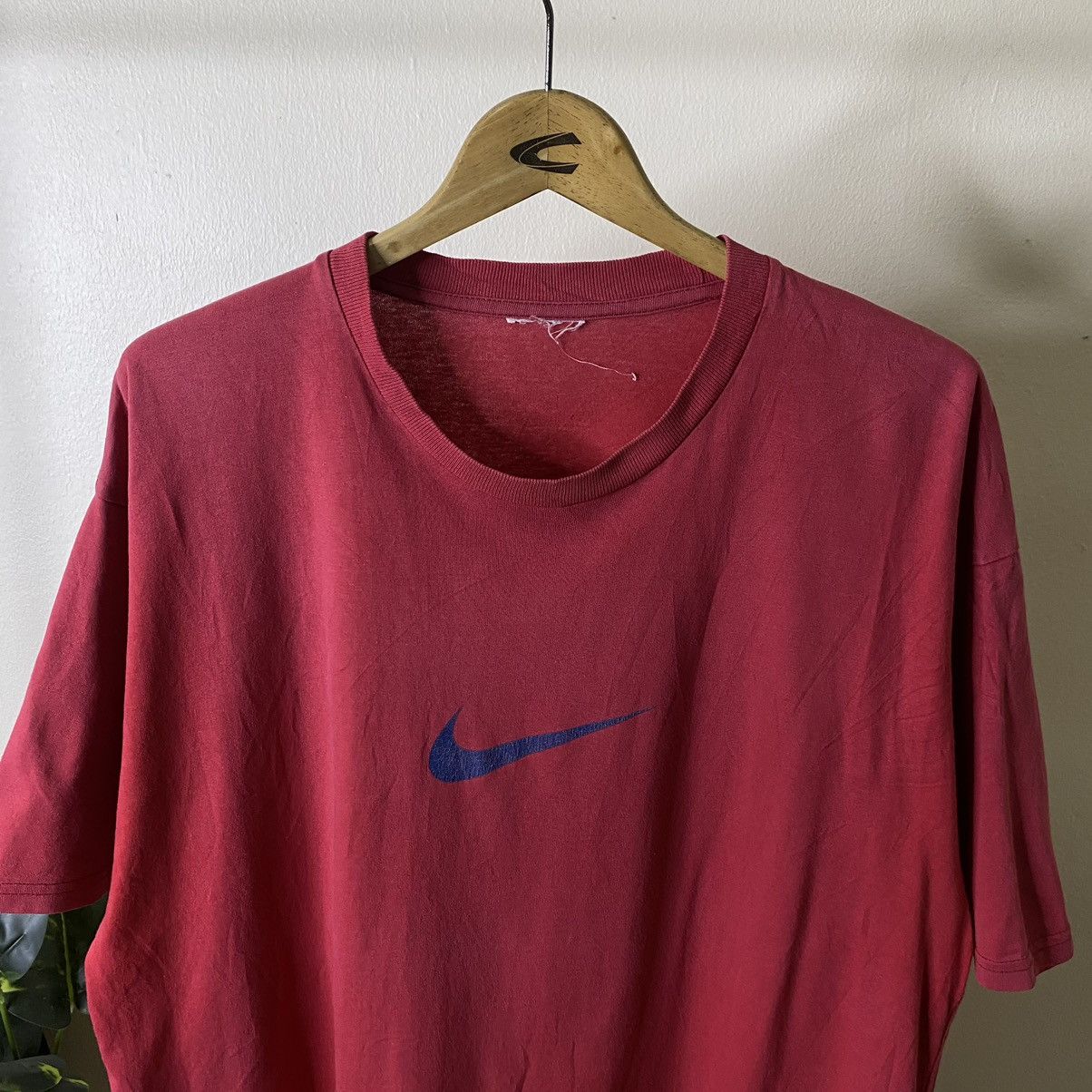 Nike × Vintage Vintage 1990s Nike Centre Swoosh Tee Size US XL / EU 56 / 4 - 6 Thumbnail