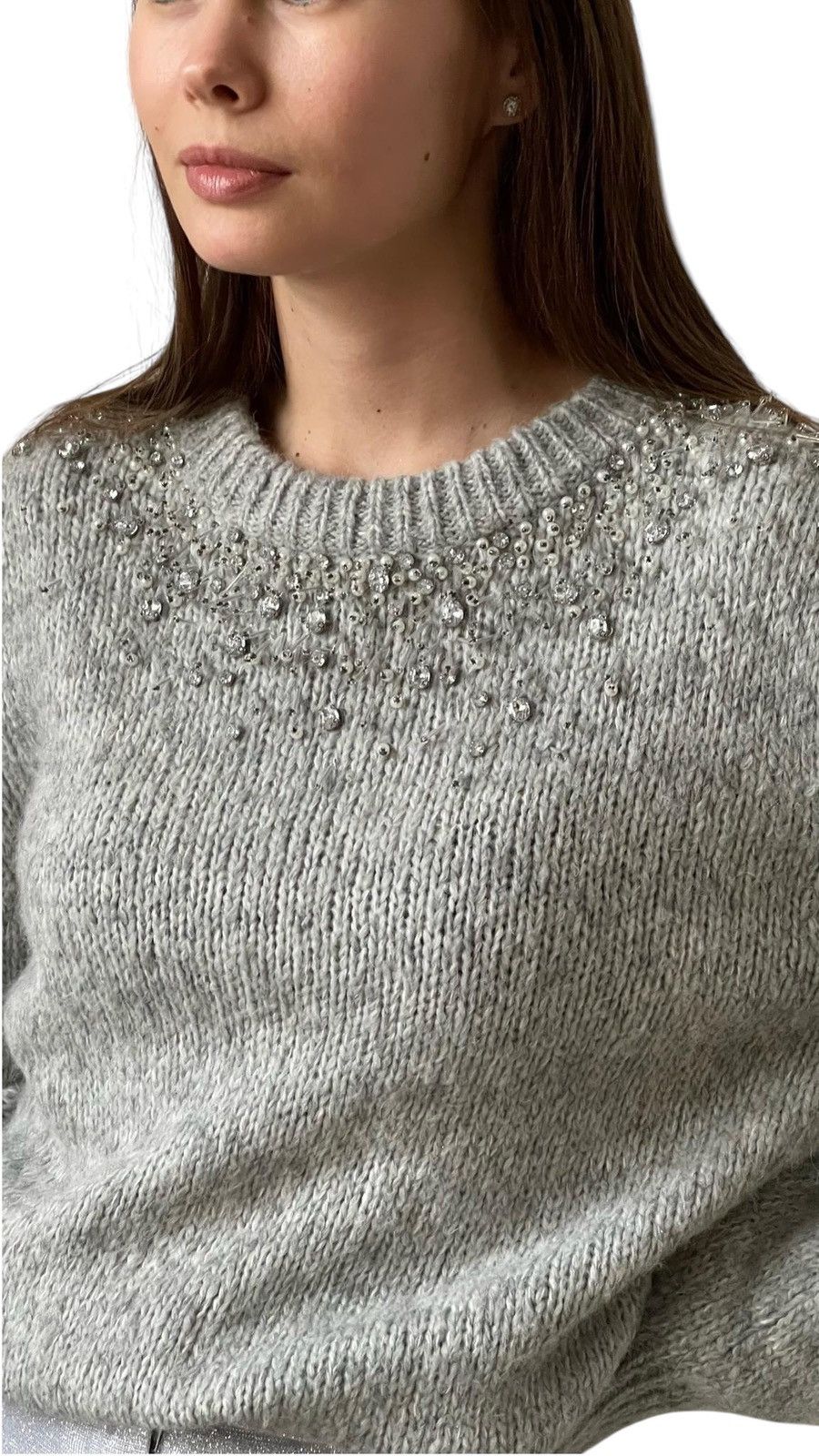 Maje Maje Beaded Sweater Knit Alpaca-Acrylic size 2 Size M / US 6-8 / IT 42-44 - 6 Thumbnail