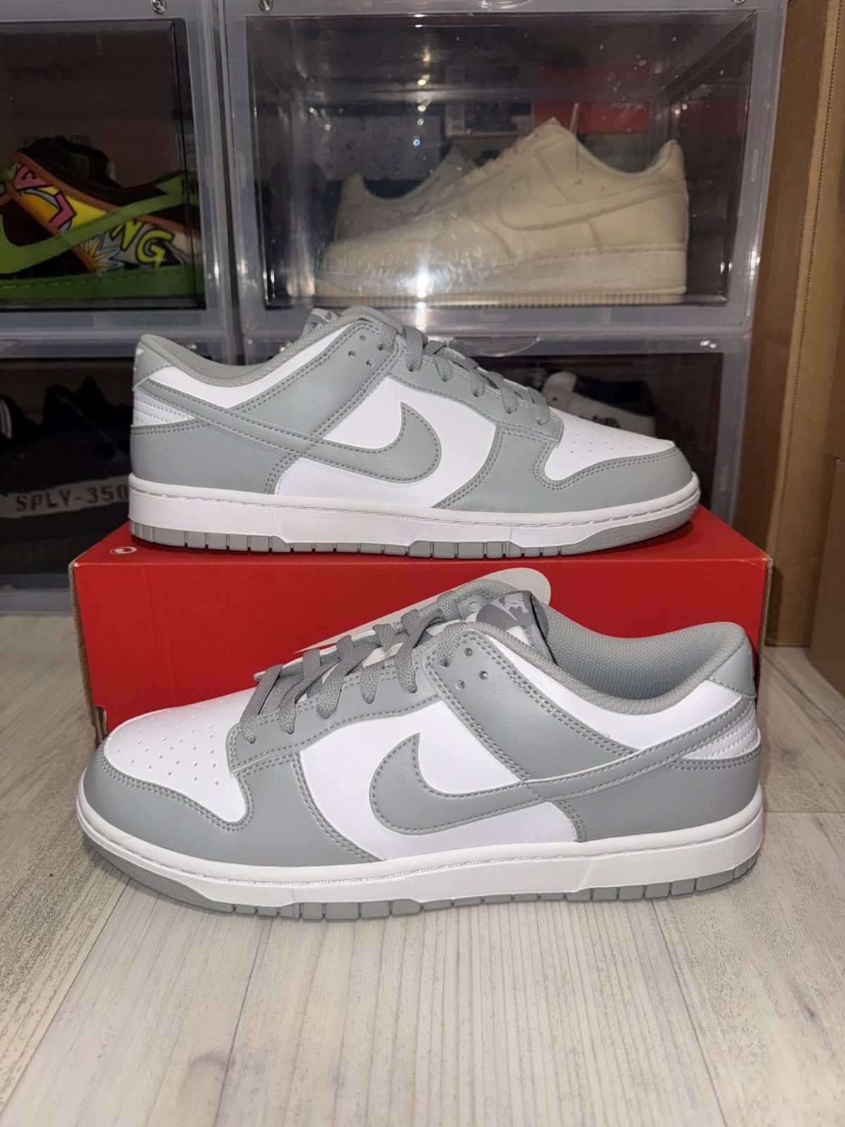 Nike Nike Dunk Low White Light Smoke Grey Size US 11 / EU 44 - 2 Thumbnail