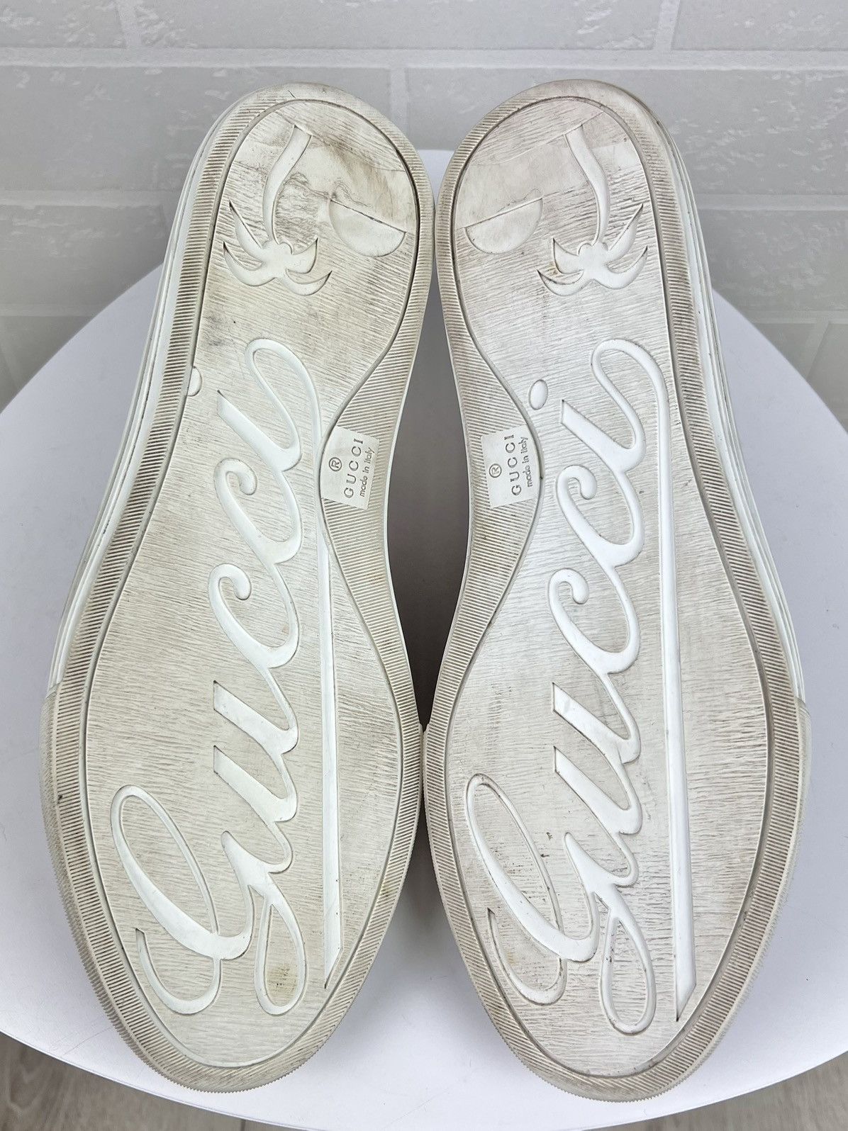 Gucci GUCCI Sneakers Low Top Leather GG Miro Soft Metal Logo Red Size US 8.5 / EU 41-42 - 12 Thumbnail