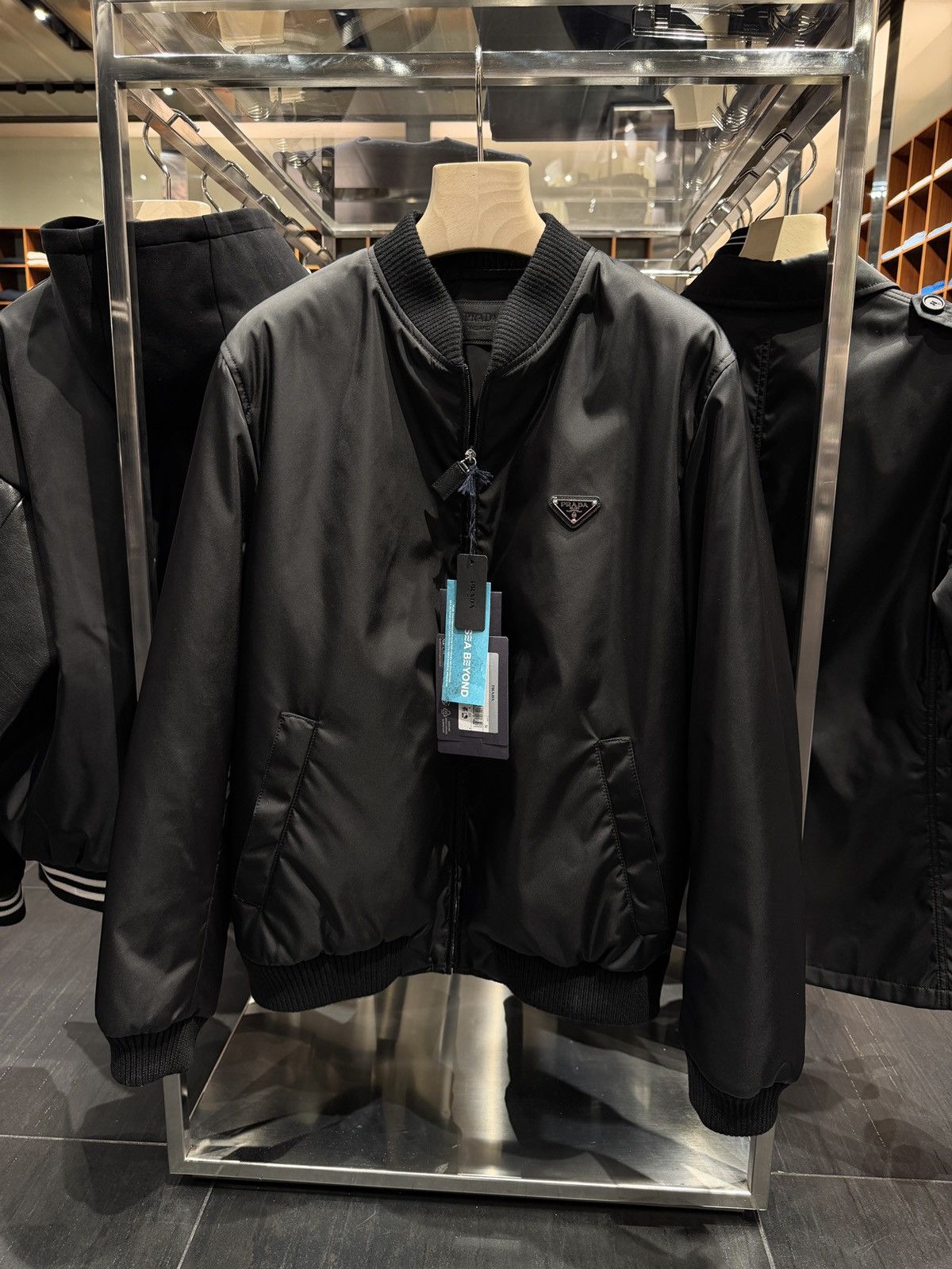 Prada Prada Re-Nylon Bomber Jacket Size US XL / EU 56 / 4 - 1 Thumbnail