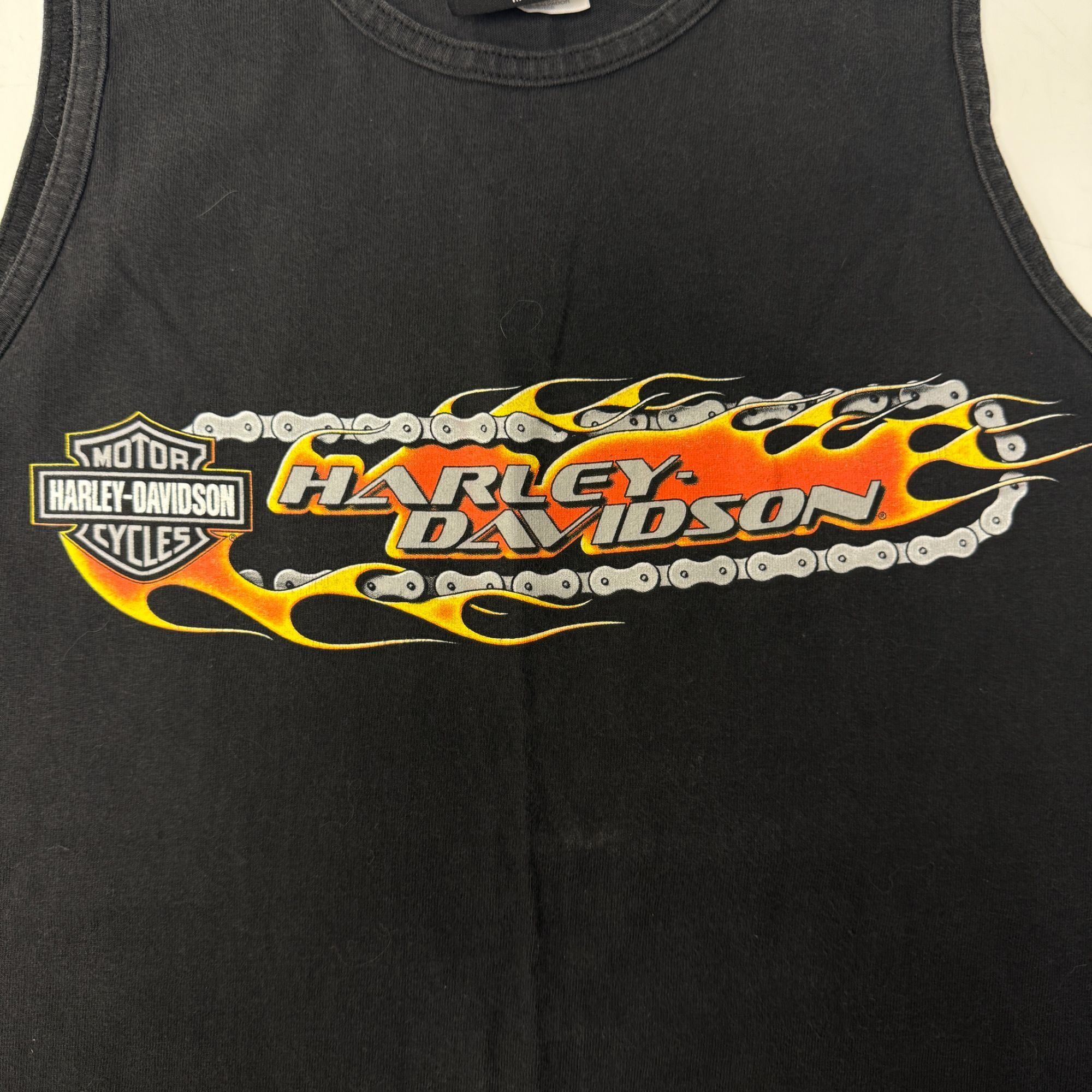 Harley Davidson Vtg Harley Davidson Motorcycles LAS VEGAS FLAMES Tank Size US M / EU 48-50 / 2 - 3 Thumbnail