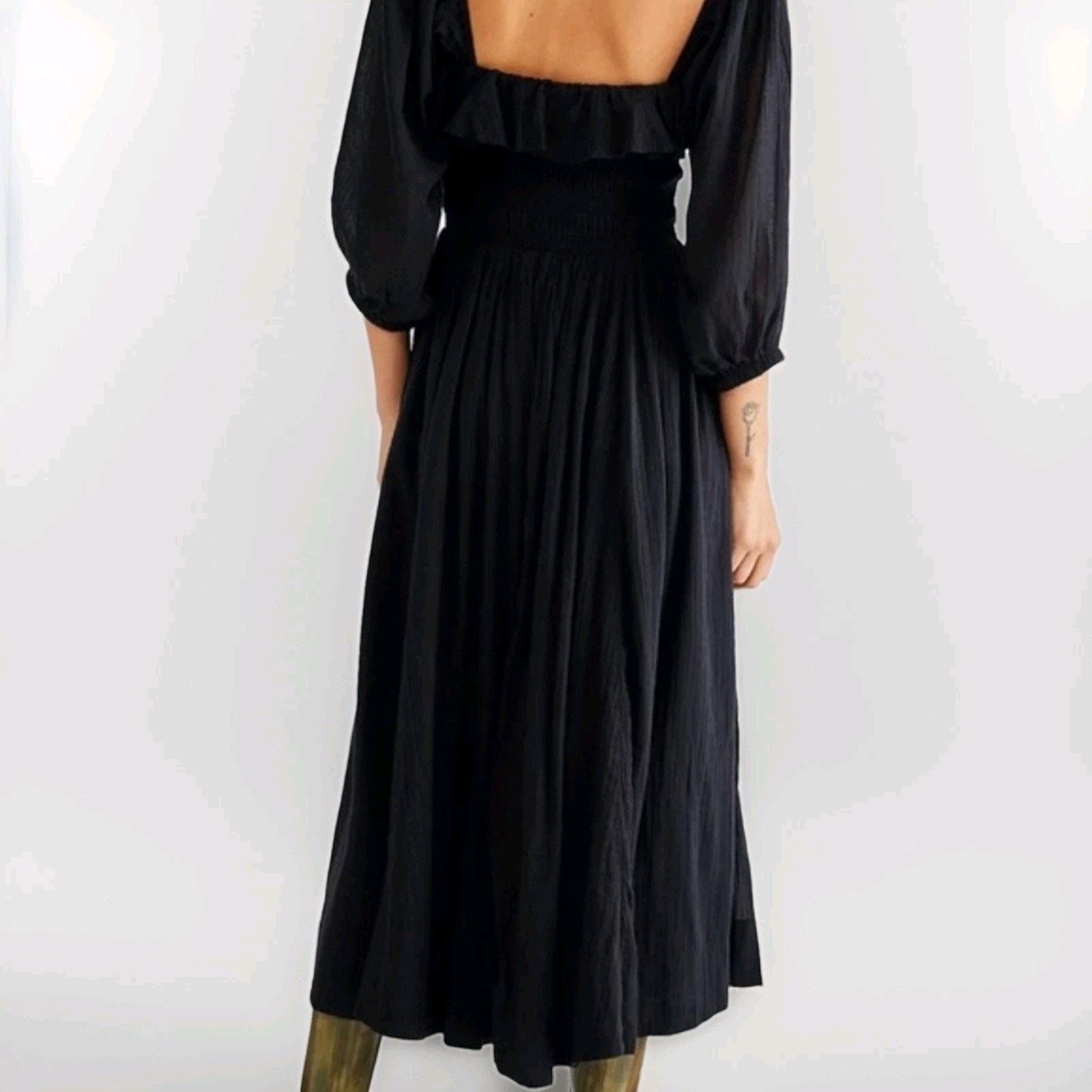 Free People Free People Free-est Oasis Midi Dress Smocked Ruffle Resort Size M / US 6-8 / IT 42-44 - 8 Thumbnail