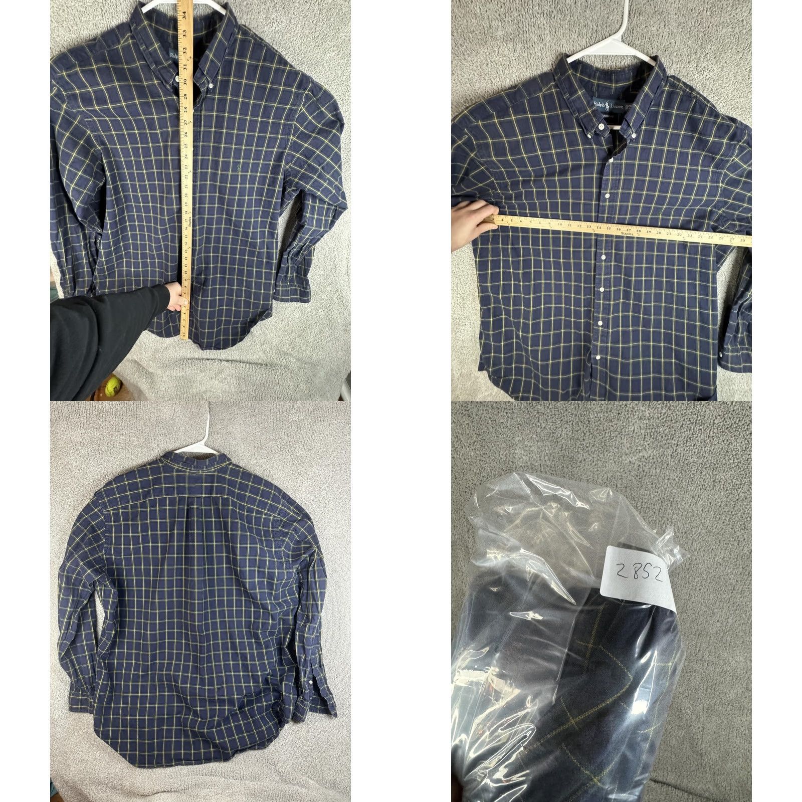 Ralph Lauren Ralph Lauren Shirt Mens 2XLT Blue Yellow Plaid Classic Fit Button-Down Casual Size US XXL / EU 58 / 5 - 8 Thumbnail