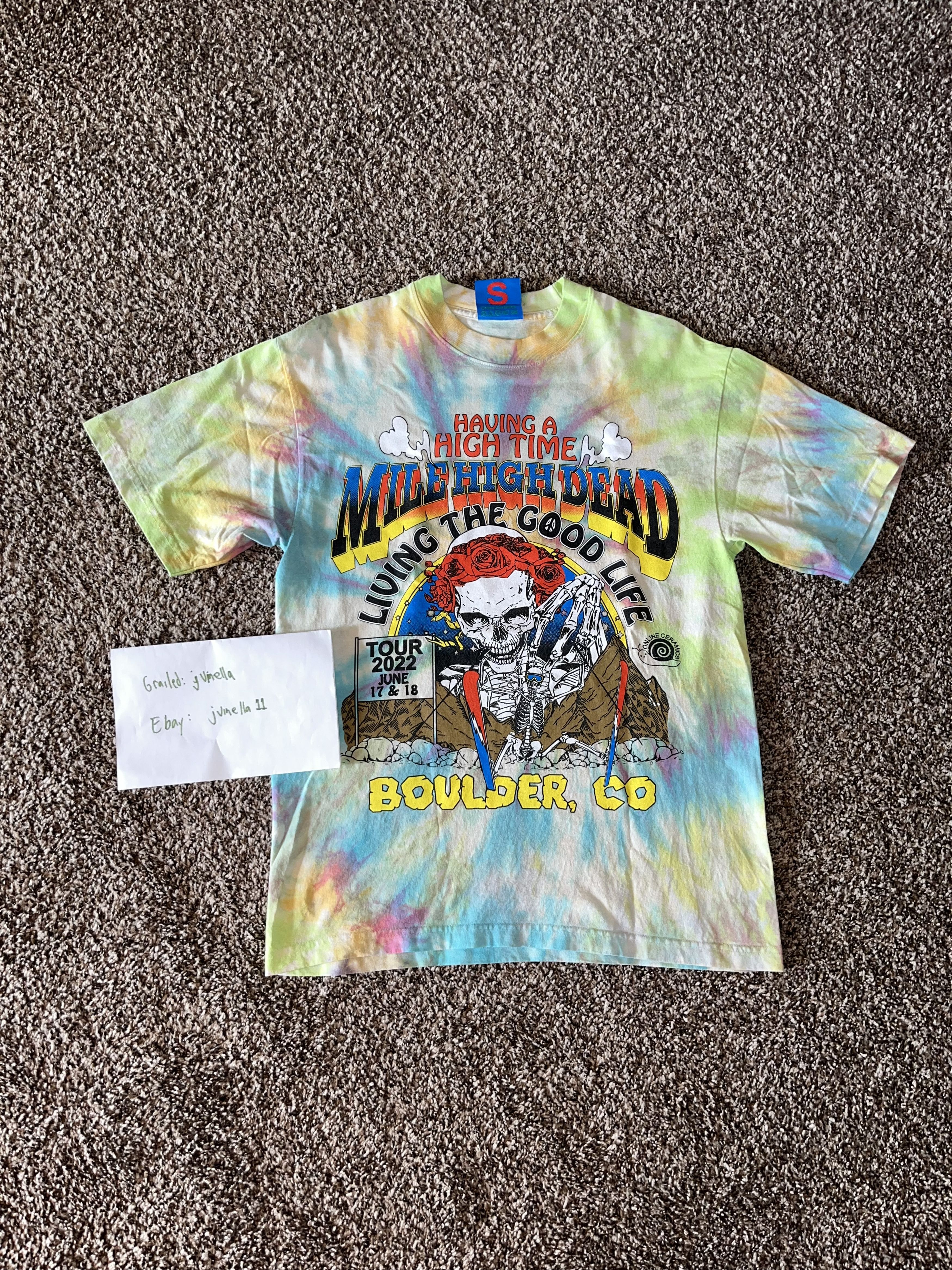 Online ceramics boulder CO tee size S brand new