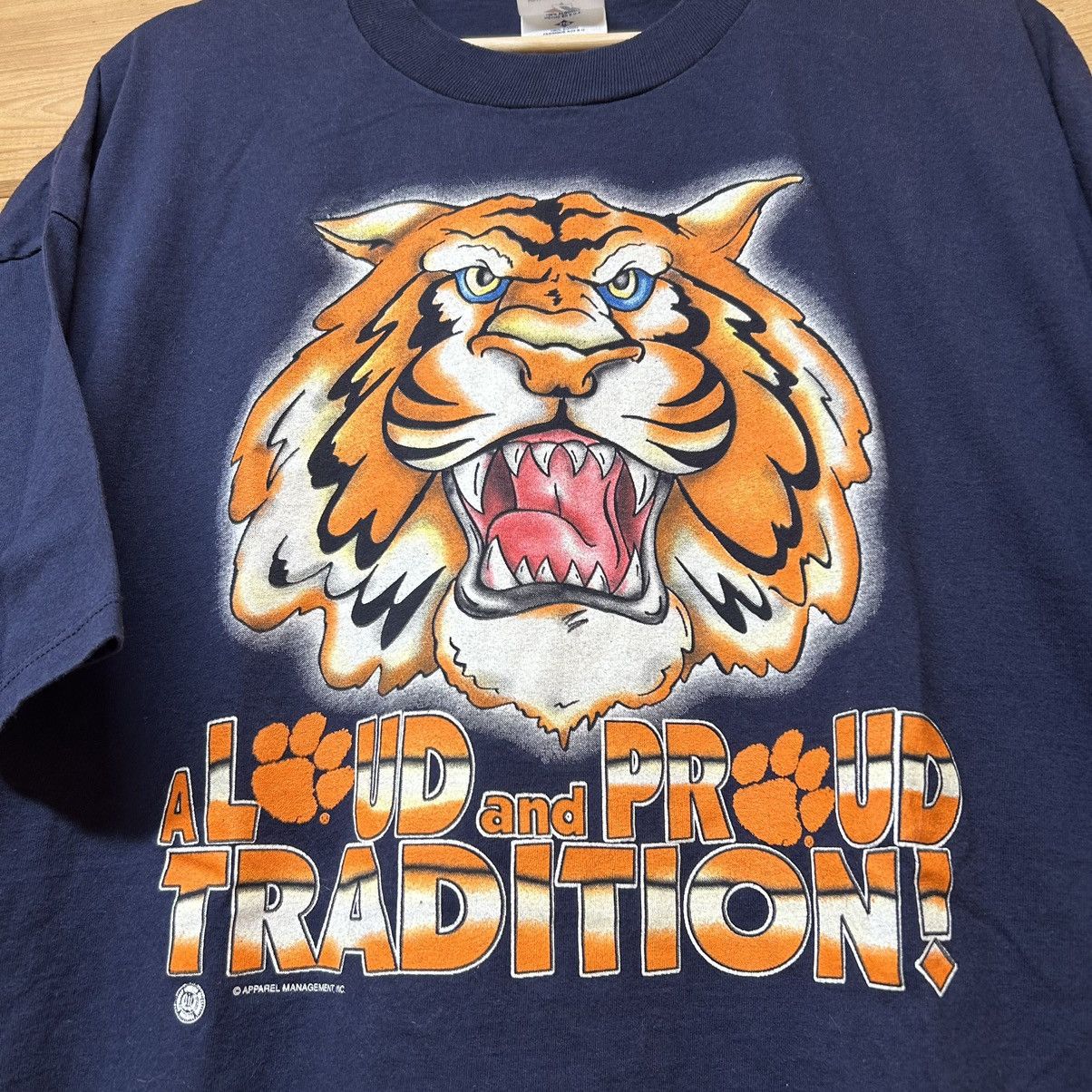NCAA Vintage 90s Clemson Tigers Mascot Navy Graphic T Shirt Size US XXL / EU 58 / 5 - 4 Thumbnail