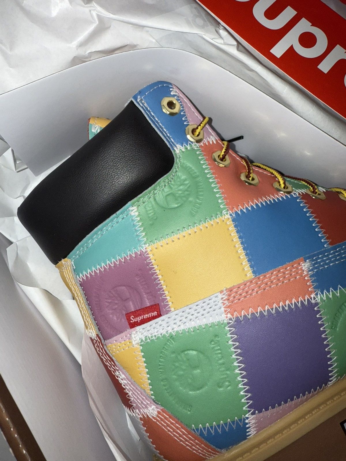 Supreme × Timberland Supreme Patchwork Timberlands Size US 12 / EU 45 - 2 Thumbnail