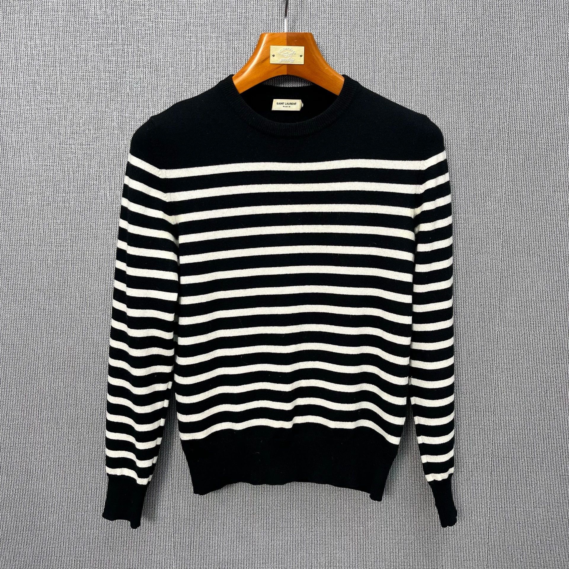 Saint Laurent Paris Saint Laurent Paris Striped knitted sweater Size US S / EU 44-46 / 1 - 1 Thumbnail