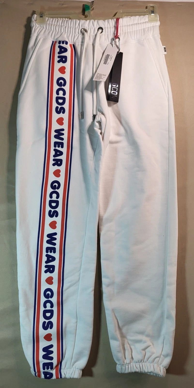 GCDS GCDS Tracksuit Bottoms Women Cute Tape Track Pants Sweat Size 29" - 1 Thumbnail