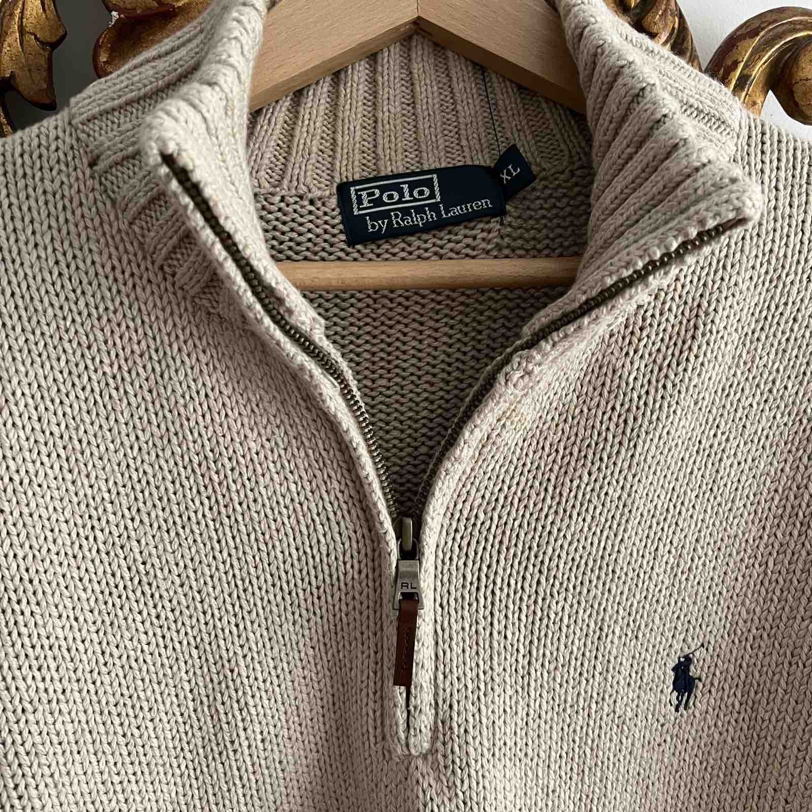 Polo Ralph Lauren × Vintage Vintage Polo Ralph Lauren 1\4 Zip Knit Sweater 90s Size US XL / EU 56 / 4 - 6 Thumbnail