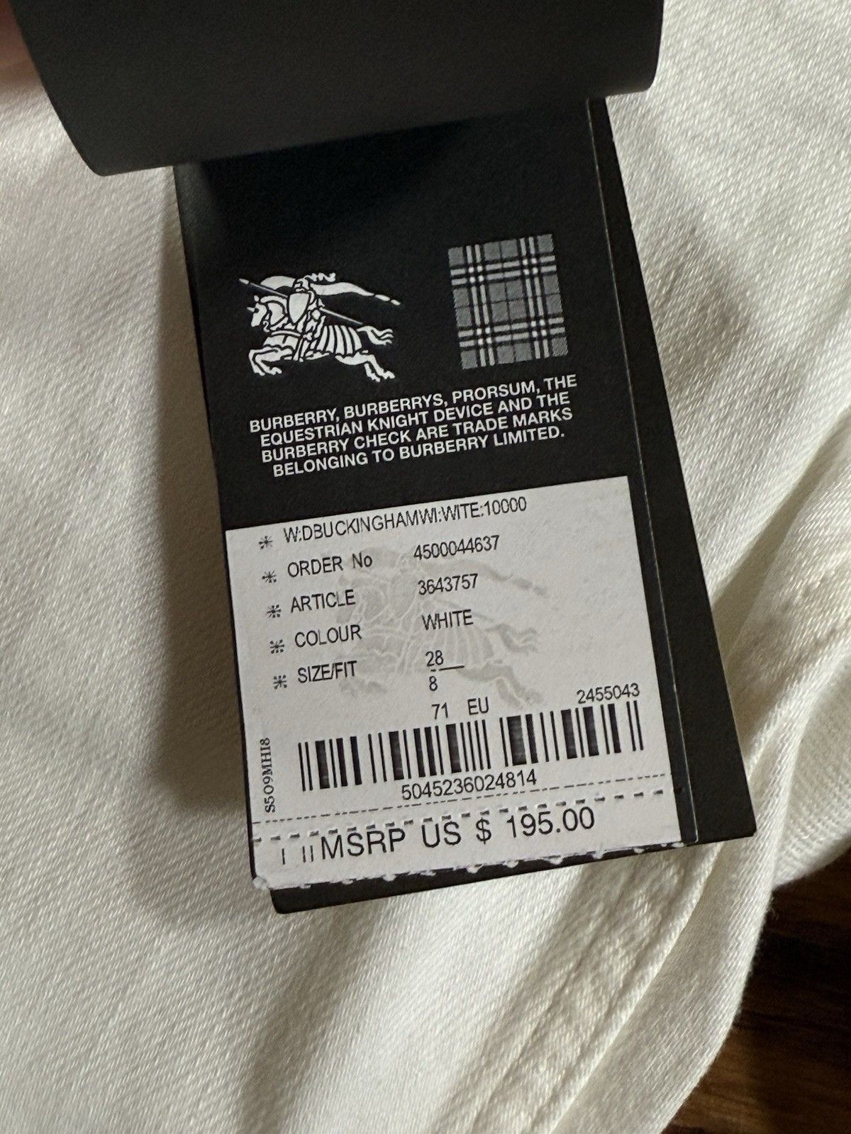 Burberry NWT Men’s Burberry Brit Buckingham White Capri Pants Sz 28 Size US 28 / EU 44 - 4 Thumbnail