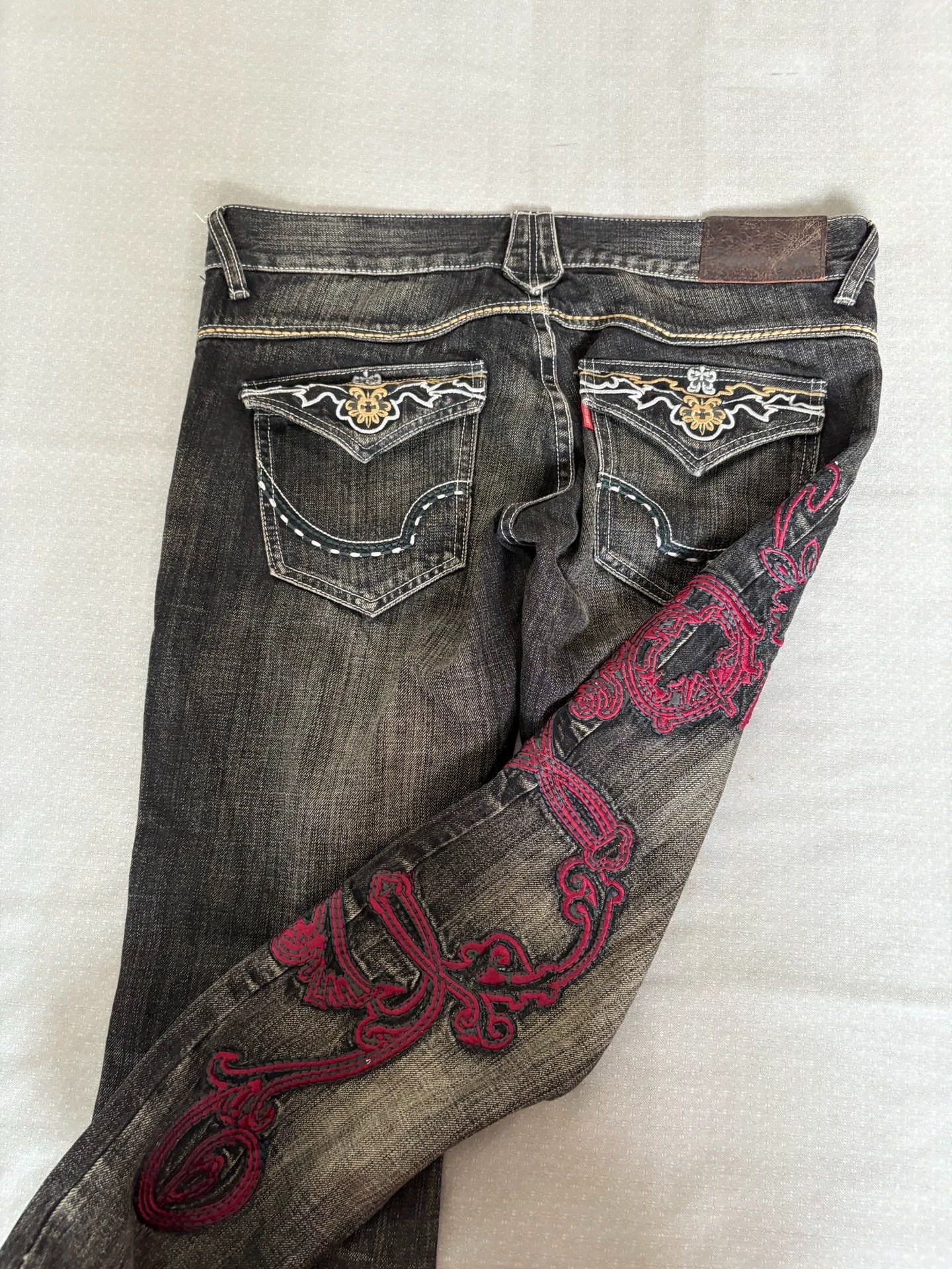 Tornado Mart Tornado Mart Vintage Rare Embroidered Flared Jeans Size 28" / US 6 / IT 42 - 7 Thumbnail