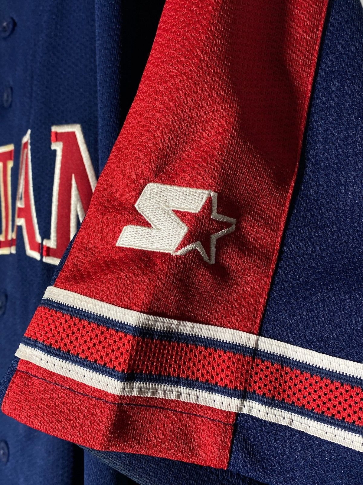 Starter Vintage Starter Cleveland Indians Baseball Jersey Button Up Size US XL / EU 56 / 4 - 10 Thumbnail