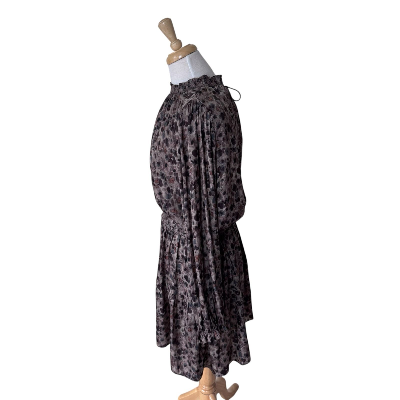 Grade & Gather GRADE & GATHER Printed Smocked Waist Multicolor Mini Dress Size L / US 10 / IT 46 - 4 Thumbnail