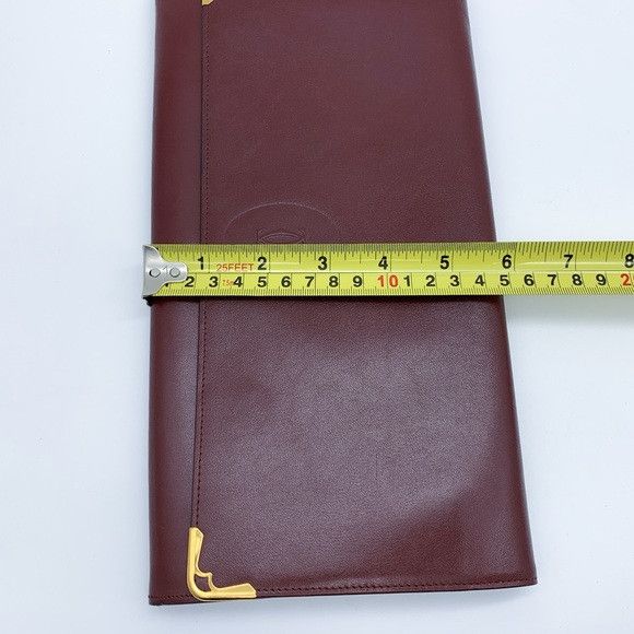 Cartier Cartier Les Must de Cartier Burgundy Leather Calfskin Clutch Size ONE SIZE - 16 Thumbnail