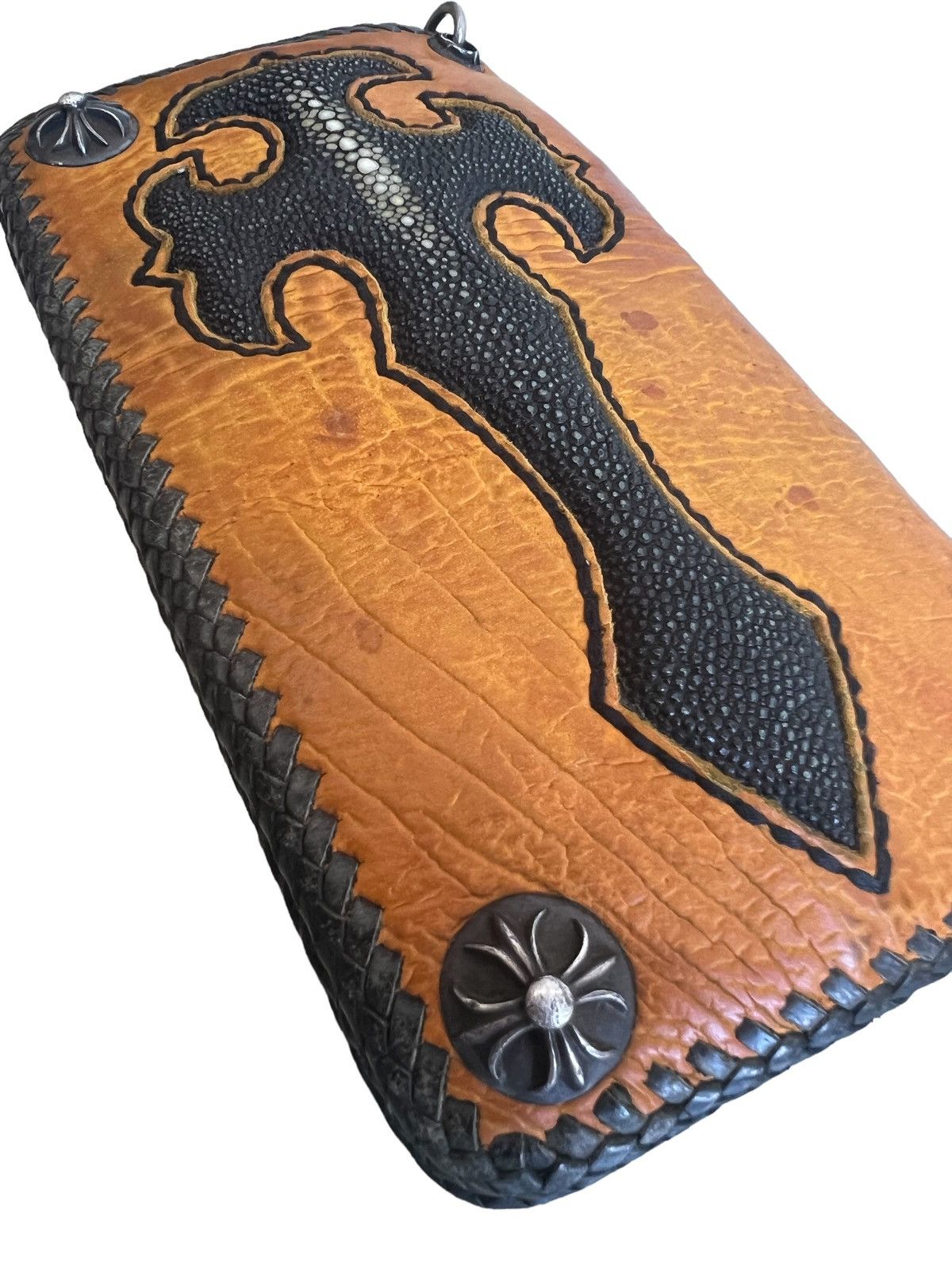 Genuine Leather Leather Craft Stingray Cross 925 CH Logo Snap Long Wallets Size ONE SIZE - 1 Thumbnail