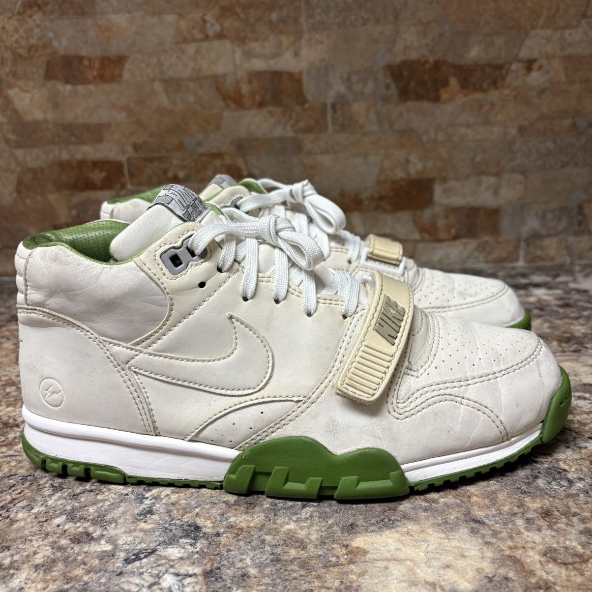Fragment Design × Nike Fragment Design X Nike Air Trainer 1 SP Mid Chlorophyll Size US 8.5 / EU 41-42 - 4 Thumbnail