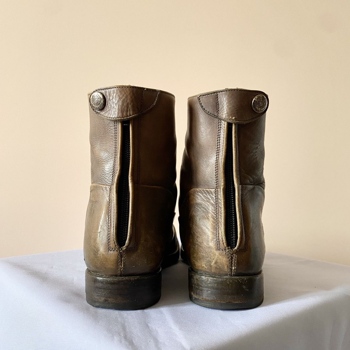 Japanese Brand RARE Alberto Fasciani Leather Distressed Boots Guidi Style Size US 8.5 / IT 38.5 - 9 Thumbnail