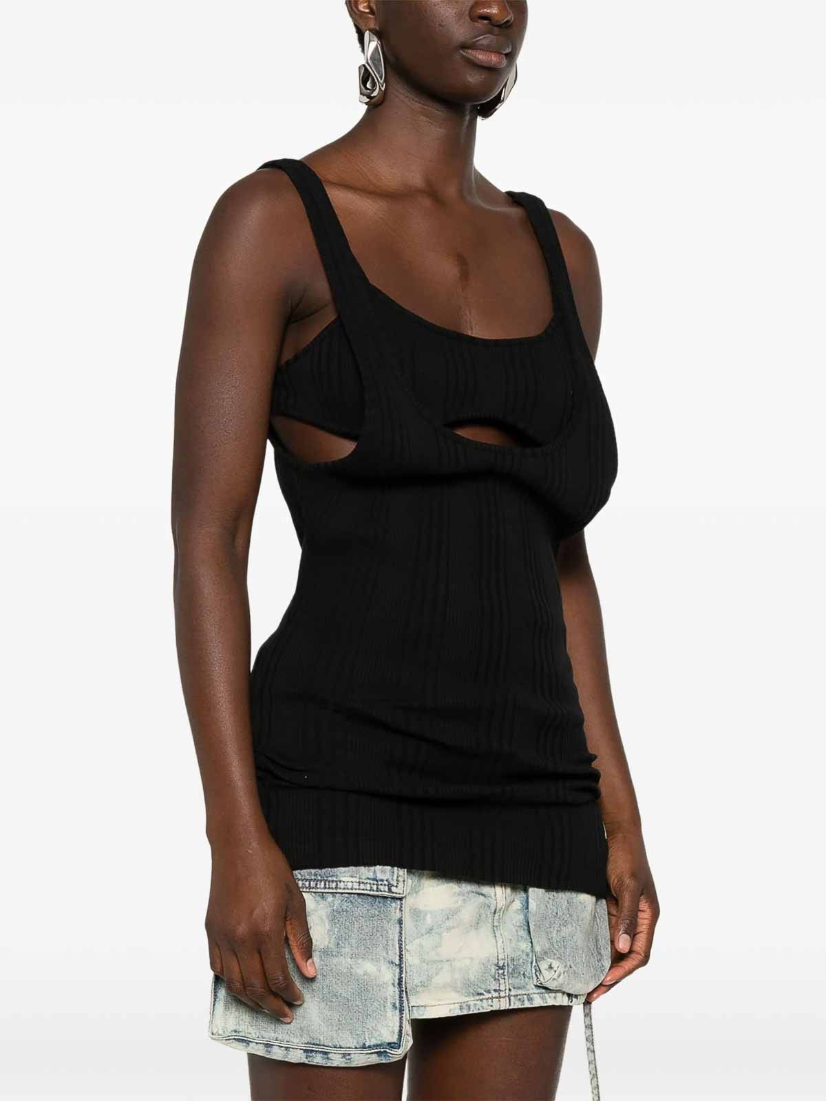 The Attico o1mle0426 Layered Tank Top in Black Size M / US 6-8 / IT 42-44 - 3 Thumbnail