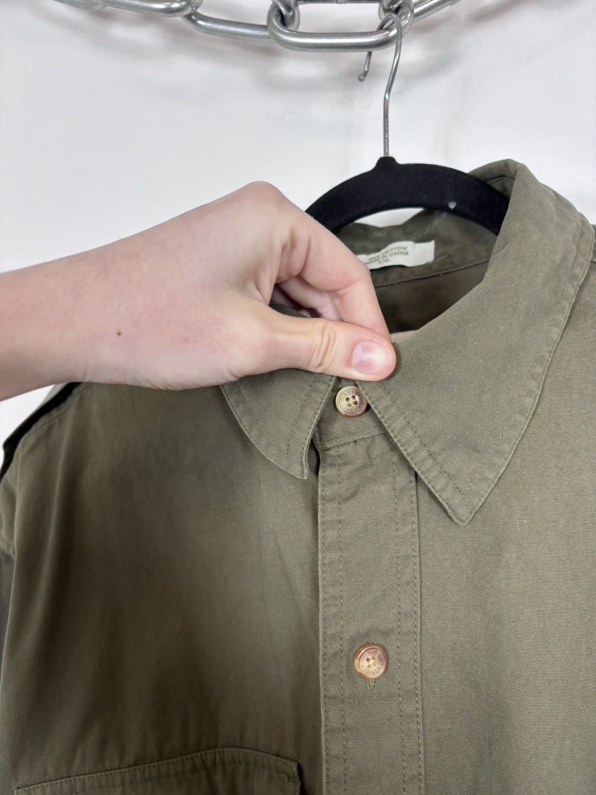 Orvis Vintage Orvis Bush Men’s Khaki Green Short Sleeve Shirt Size US XXL / EU 58 / 5 - 5 Thumbnail