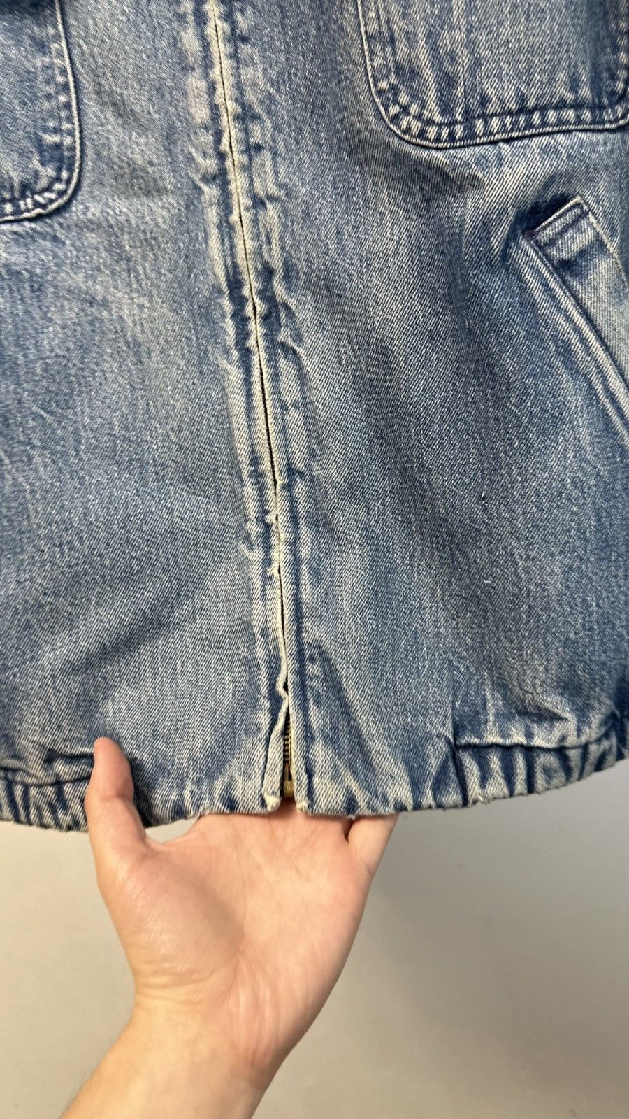Polo Ralph Lauren 80'S POLO RALPH LAUREN distressed Zip-up Denim Jacket Size US M / EU 48-50 / 2 - 7 Thumbnail