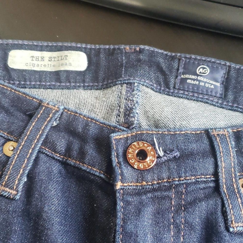 Designer CT1794 AG Adriano Goldschmied The Stilt Cigarette Jean 25R Size 25" / US 0 / IT 36 - 8 Thumbnail