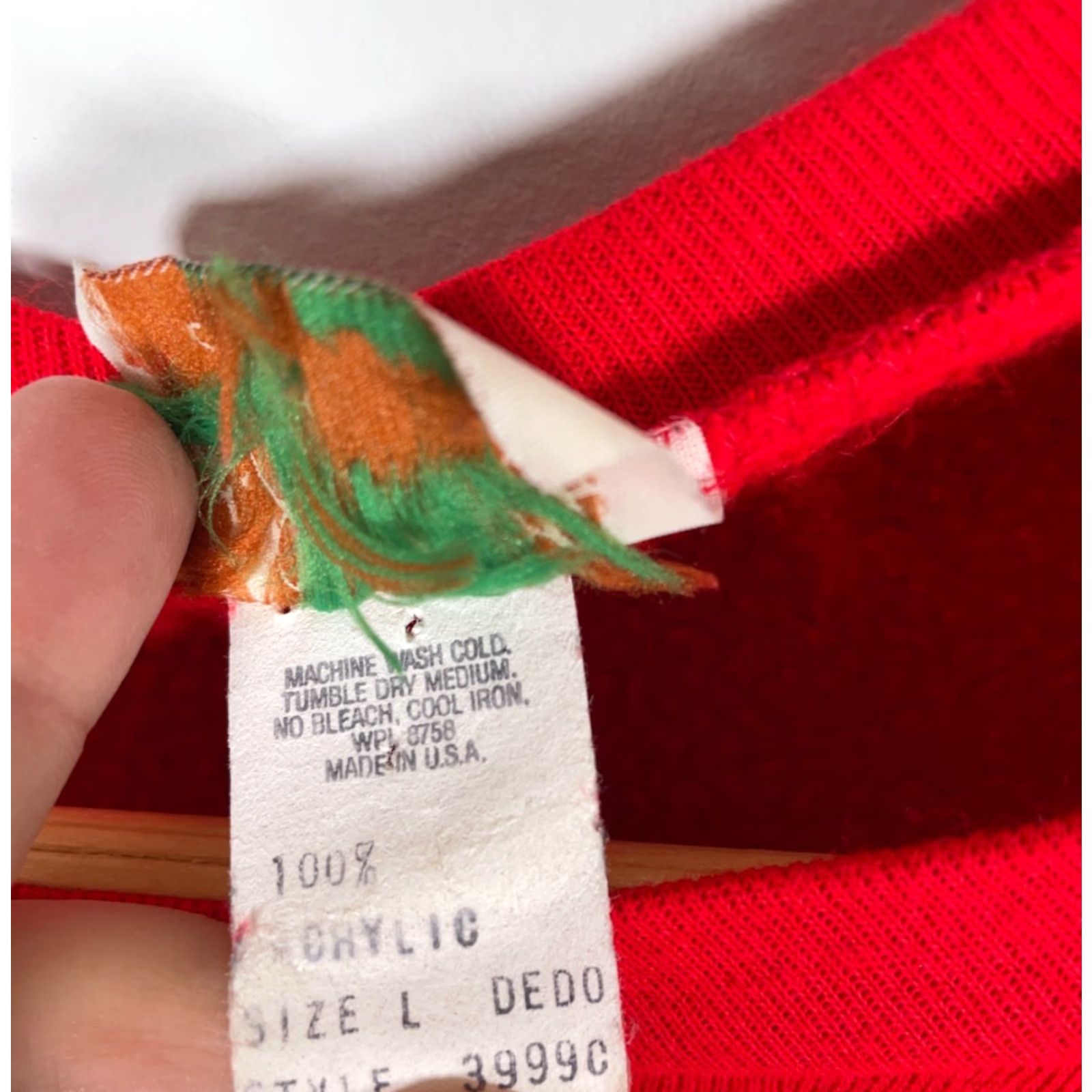 Vintage VINTAGE BJ Frog 80s Christmas Kittens Sweatshirt Women's Large Red Holiday Cat Print Pullover Size L / US 10 / IT 46 - 4 Thumbnail